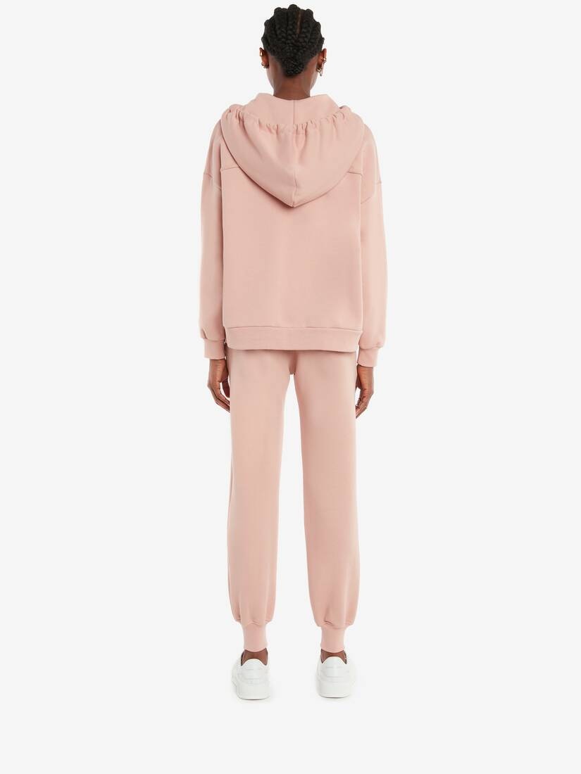Mcqueen Graffiti Hooded Sweatshirt in Rose Pink - 4