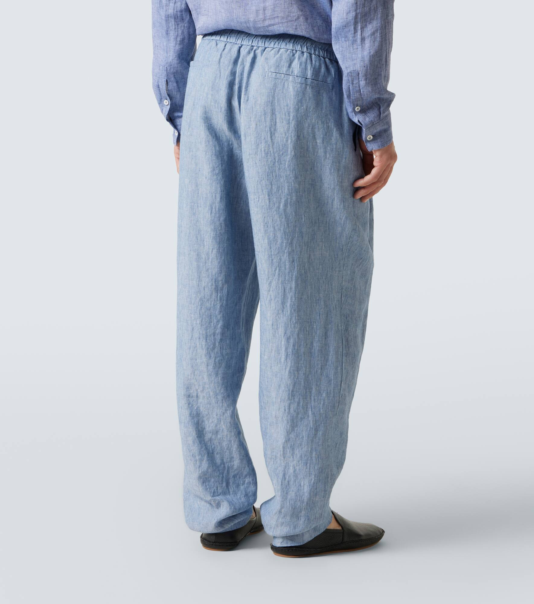 Linen wide-leg pants - 4