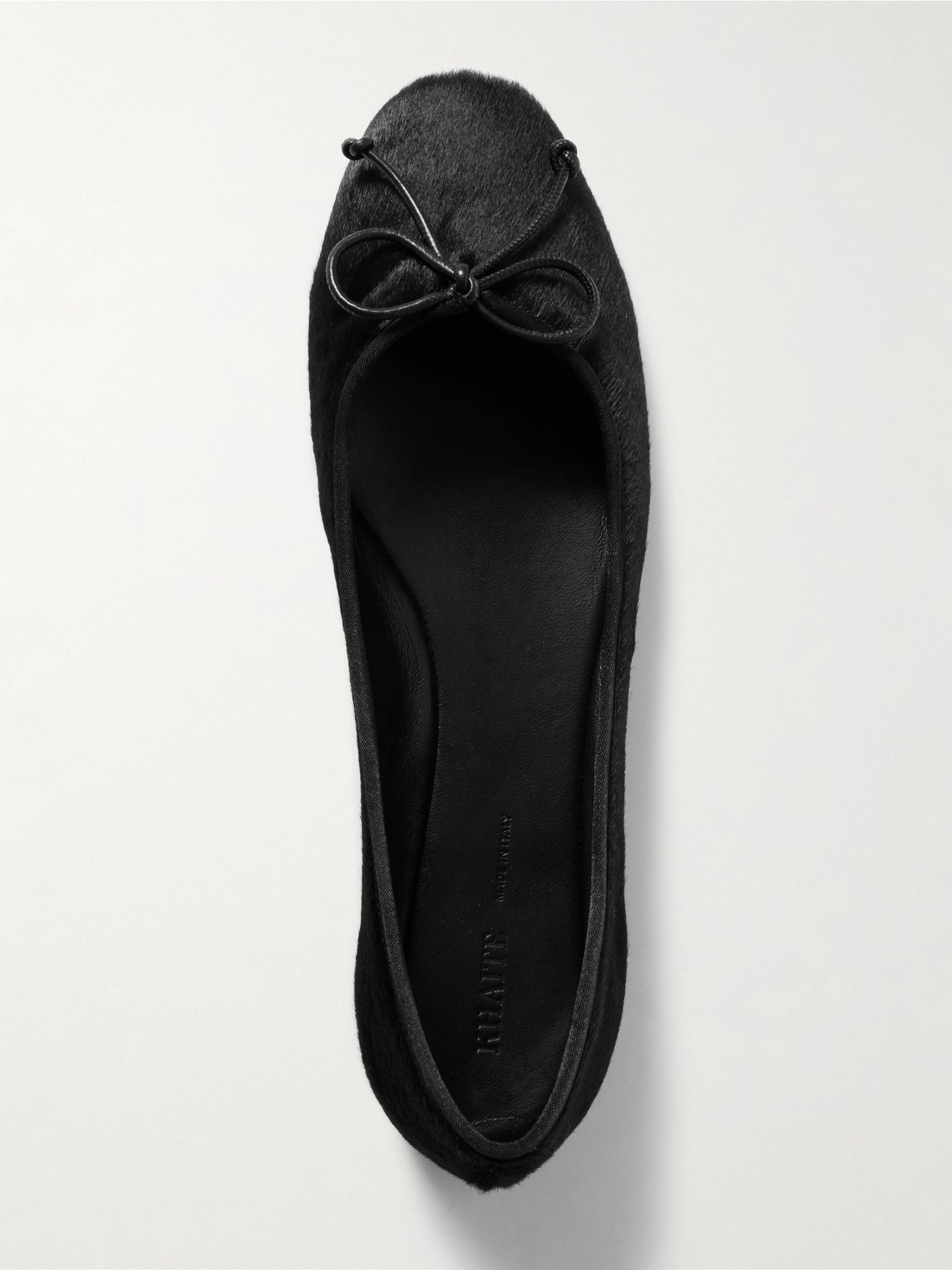 Charlotte calf hair ballet flats Black - 4