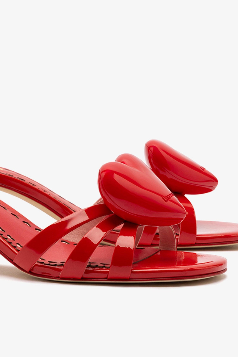 Amore Mule In Scarlet Patent Leather 4