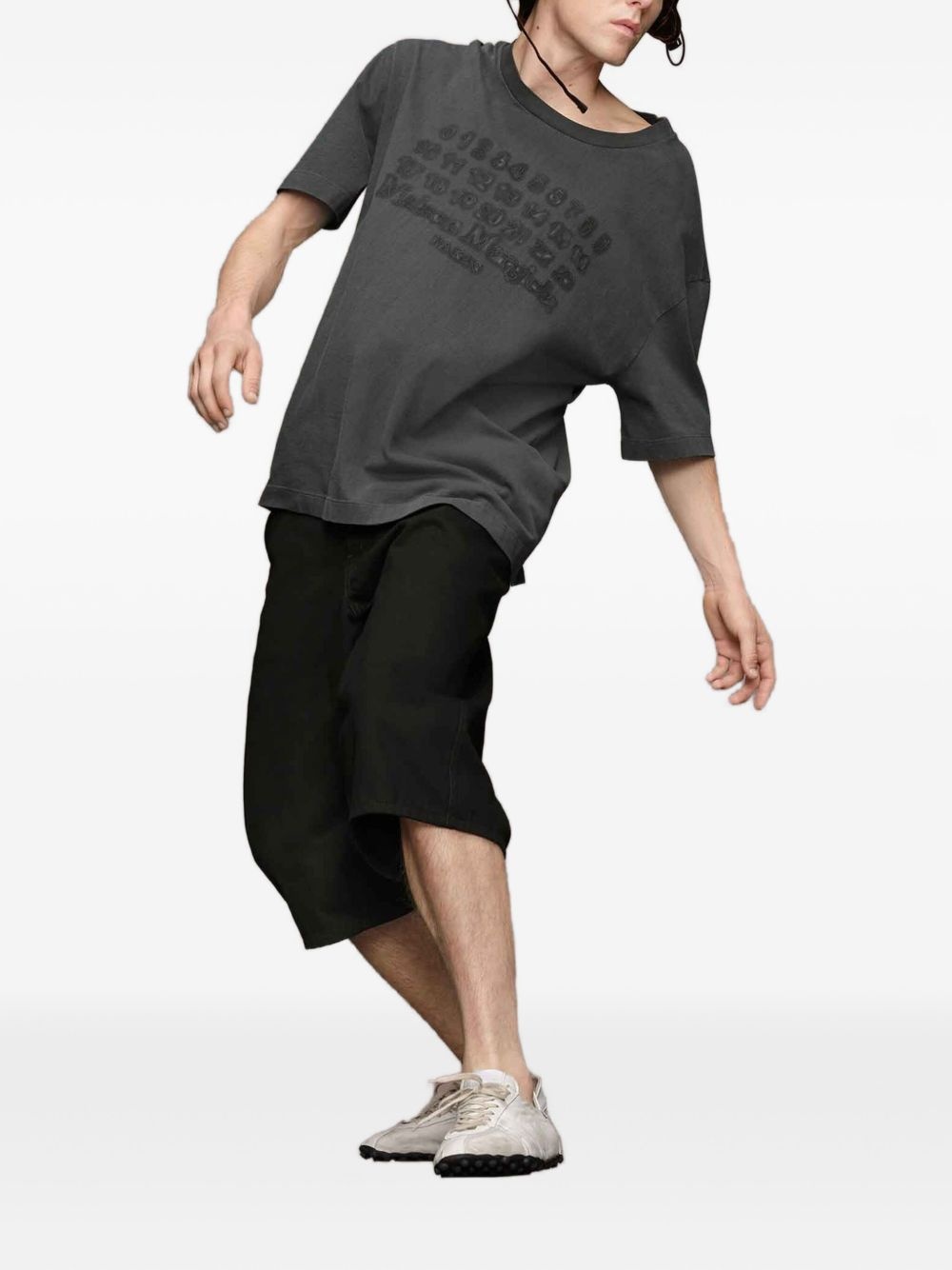 numbers-embroidered T-shirt - 2
