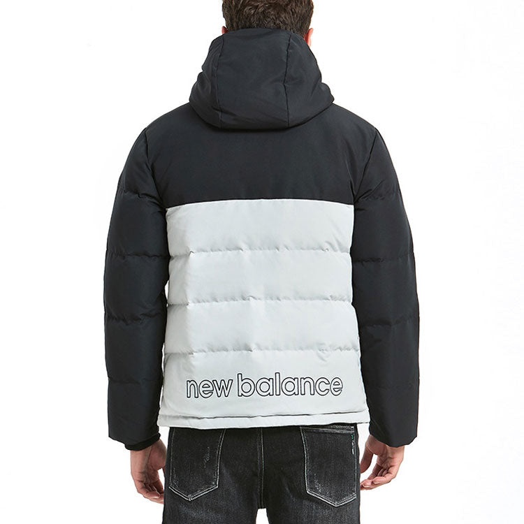 New Balance Windproof Lifestyle Down Jacket 'Black White' AMJ93551-LAN - 4