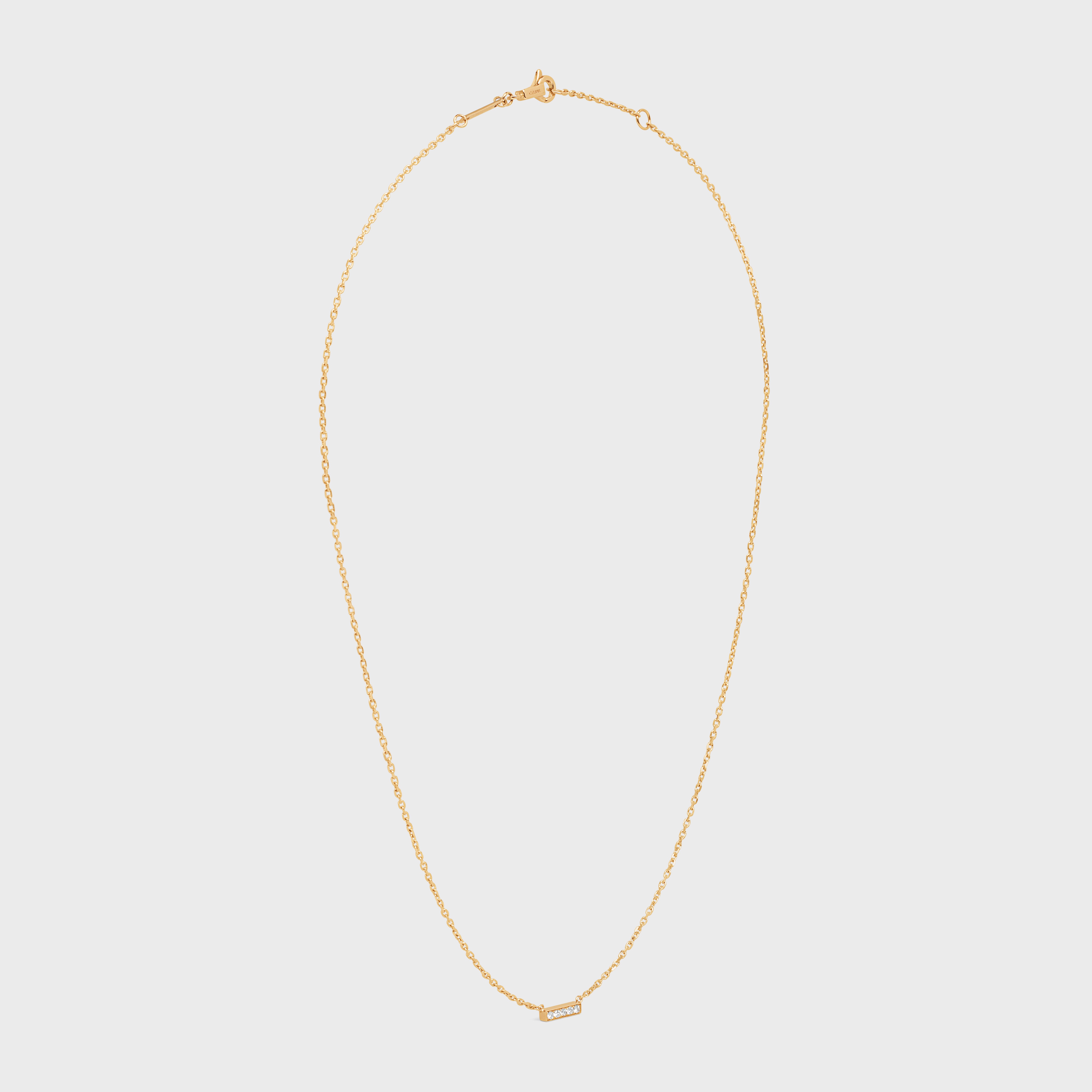 Celine Line Necklace in Yellow Gold and Diamonds - 3