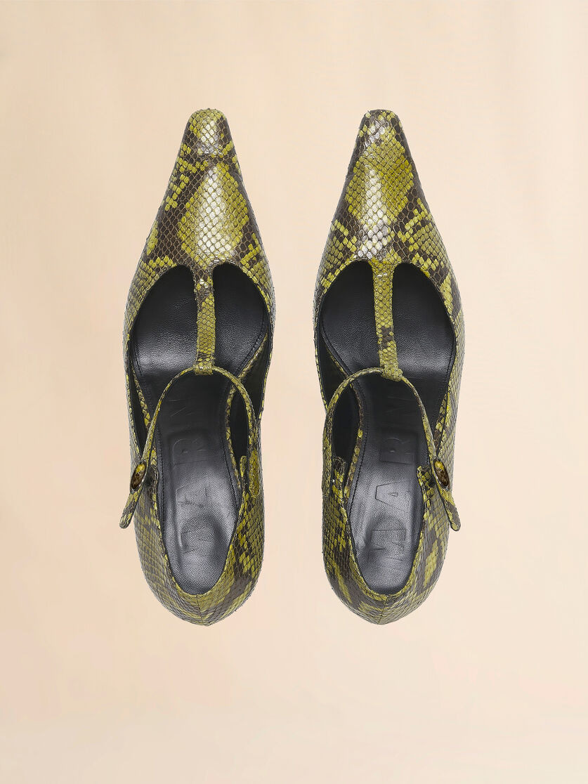 GREEN PYTHON-PRINT LEATHER MARY JANEJANE - 4