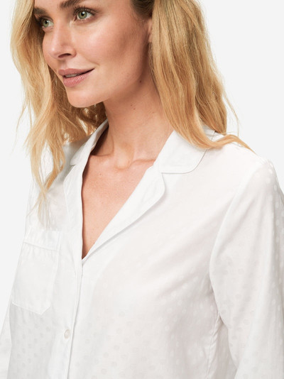 Derek Rose Women's Pyjamas Kate 7 Cotton Jacquard White outlook