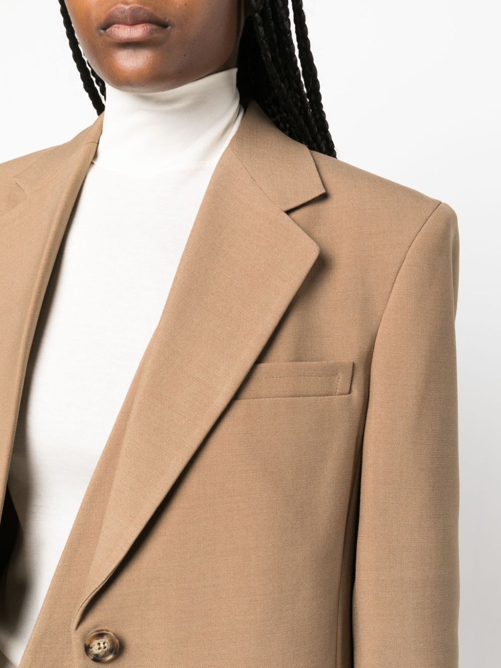 single-breasted notched-lapels blazer - 5