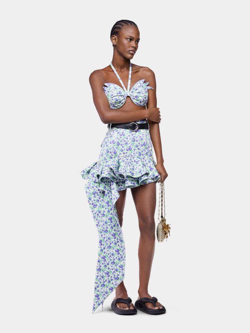 SLEEVELESS BRALETTE TOP IN BLUE LIBERTY PRINT 1