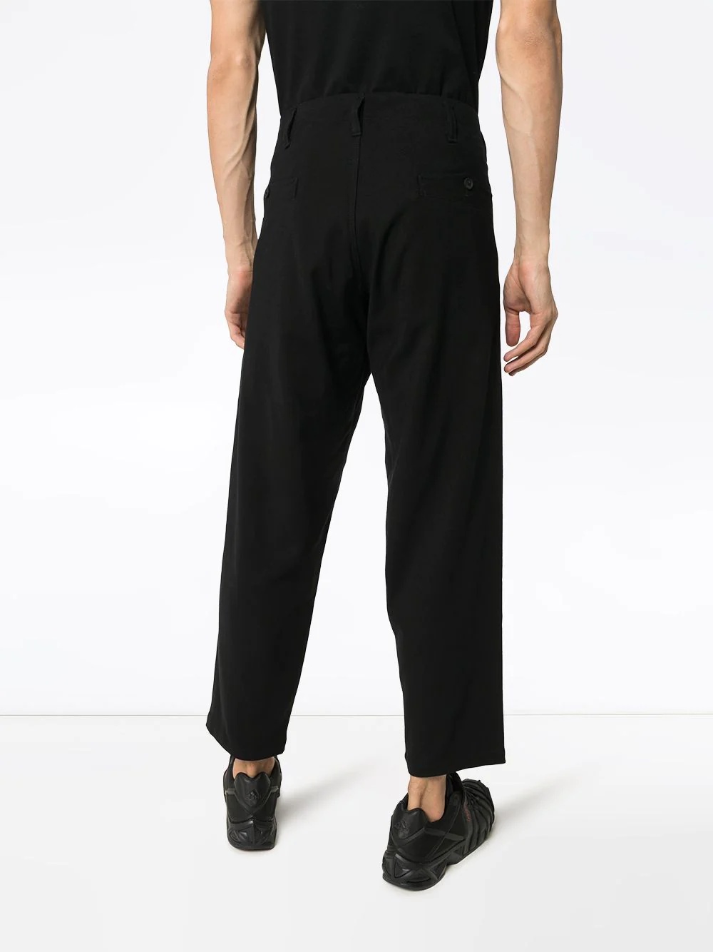 cropped straight-leg trousers - 4