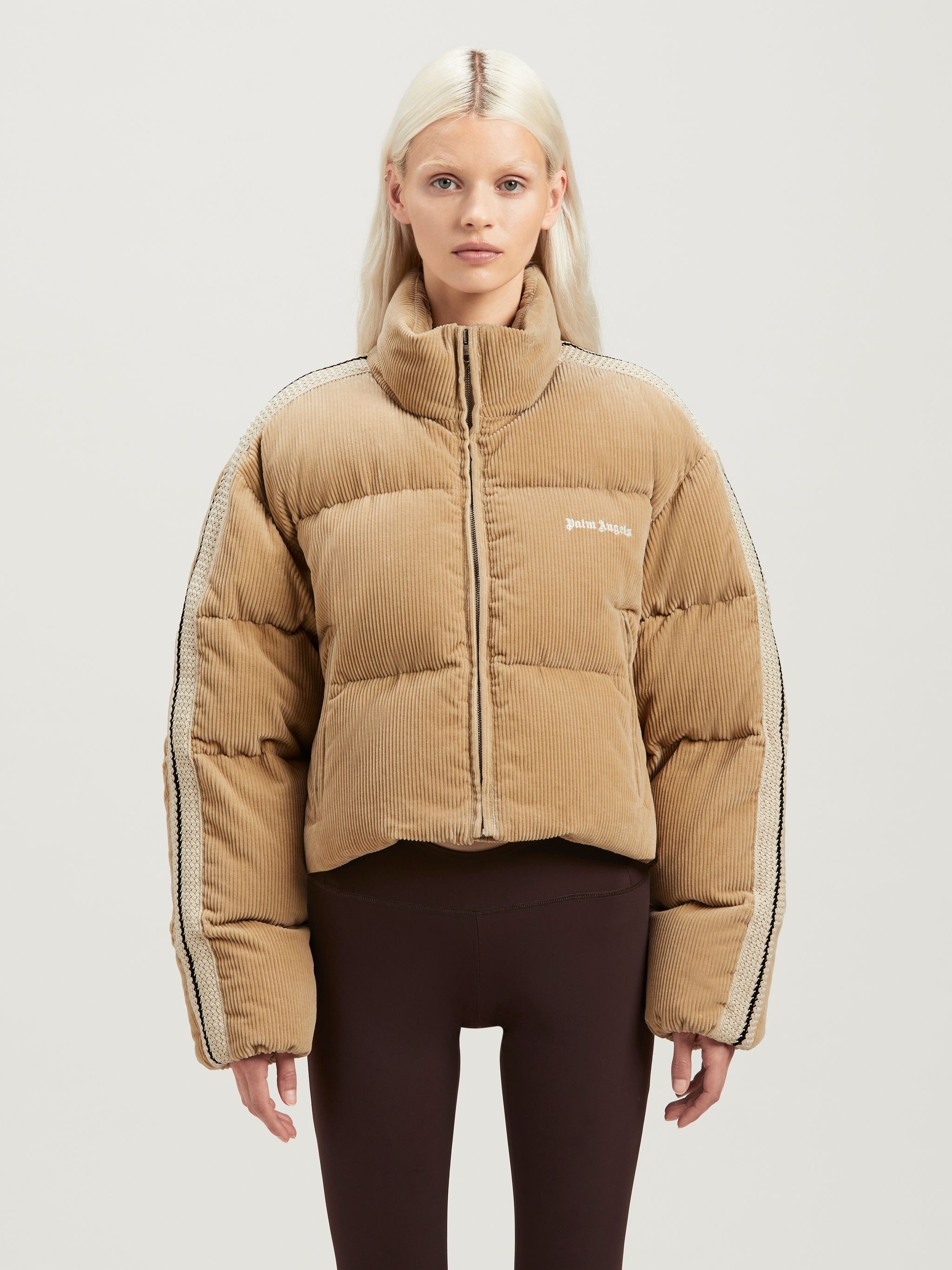 Corduroy Crop Down Jacket - 3