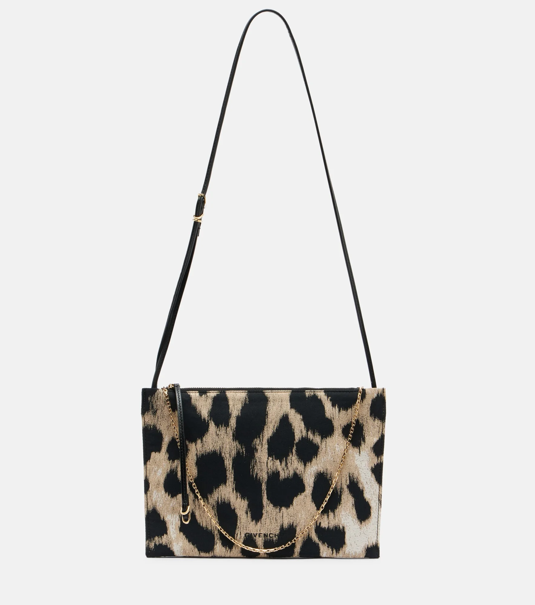 Voyou leopard-print canvas pouch - 1