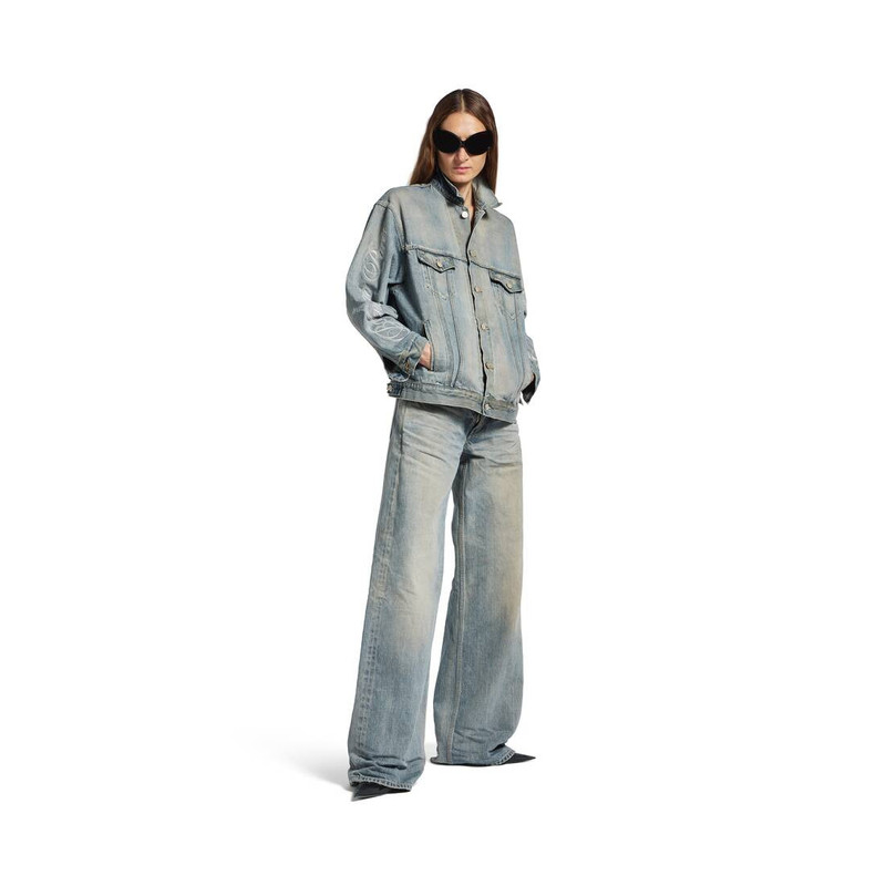 BALENCIAGA Women's Jacket Regular Fit in Heather Grey/blue outlook