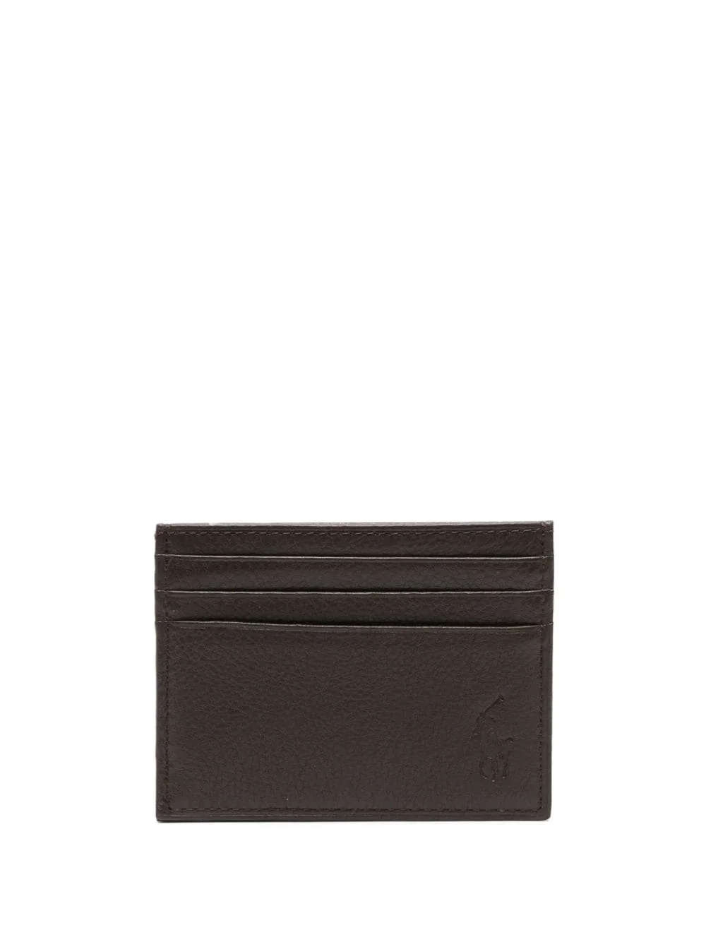 Polo Pony-debossed leather cardholder - 1