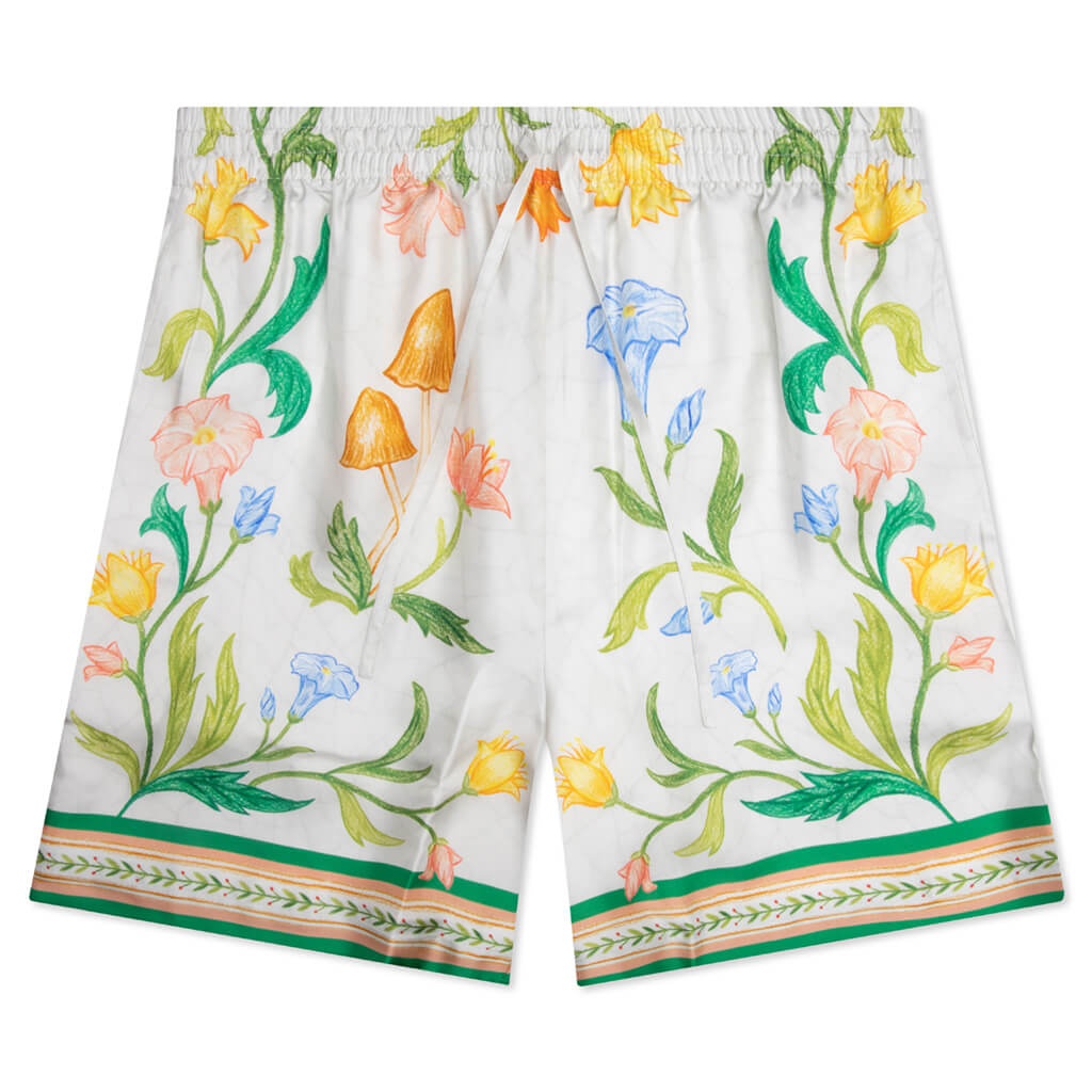 L'ARCHE FLEURIE SILK TWILL SHORTS - MULTI - 1