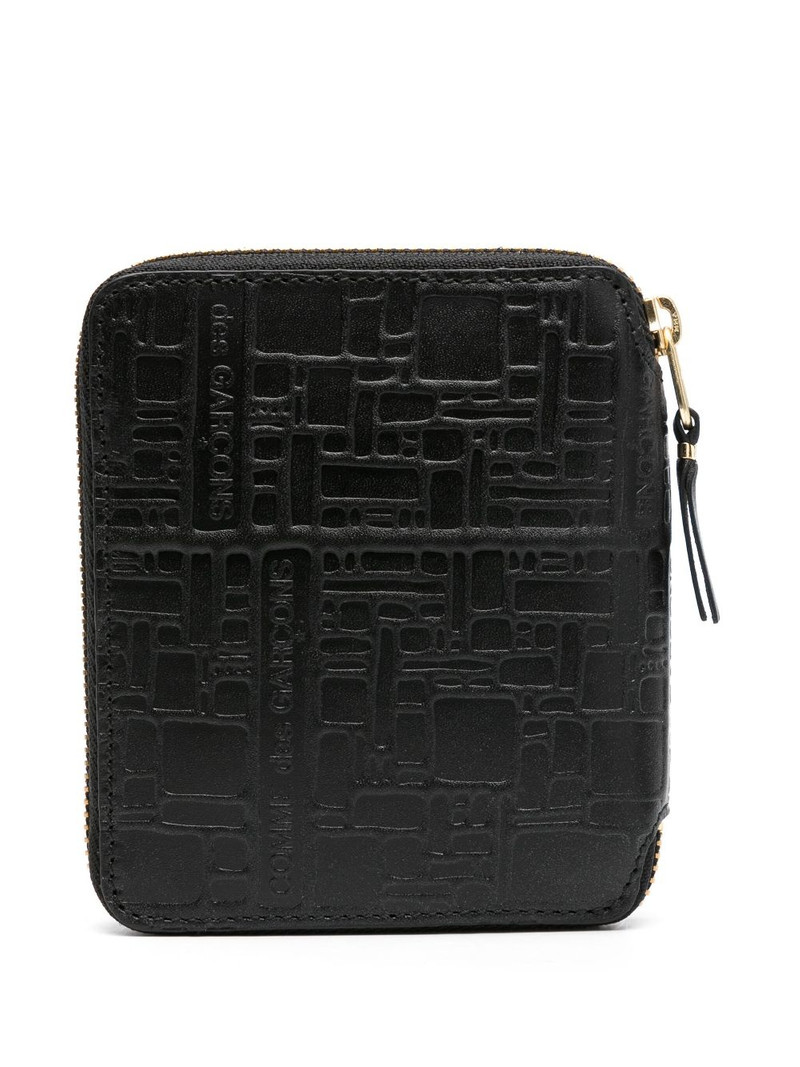 Comme Des Garçons logo-embossed leather wallet outlook