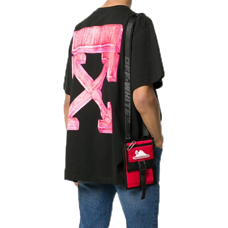 Off-White Marker Short-Sleeve Over Tee 'Black/Red' OMAA038E20JER0021025 - 5
