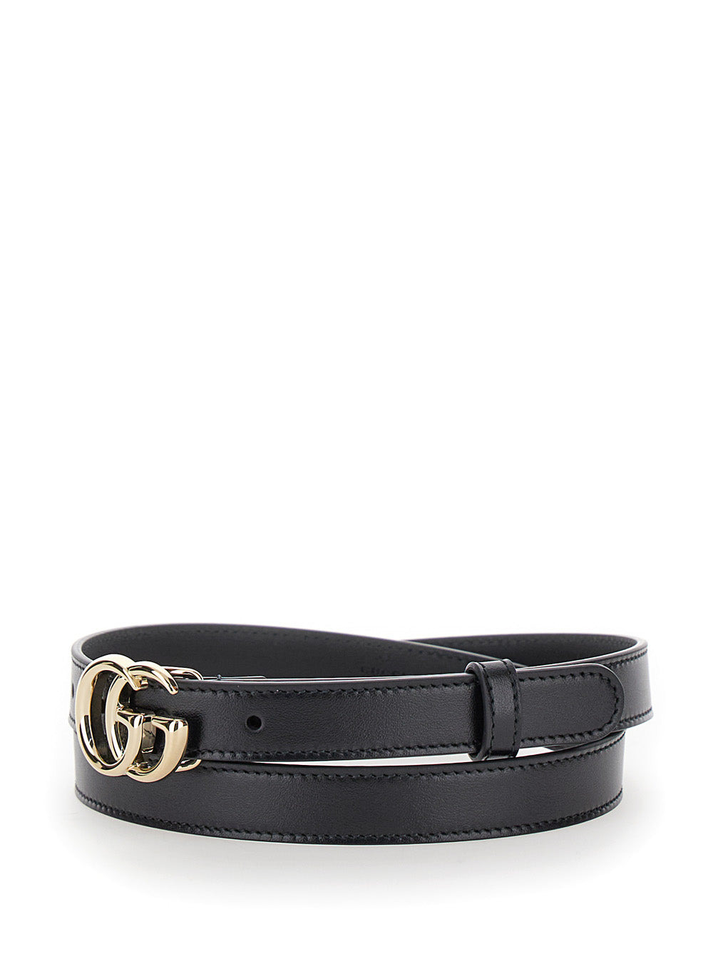 Gucci Women Black Belt With Gg Buckle In Leather Woman - 2