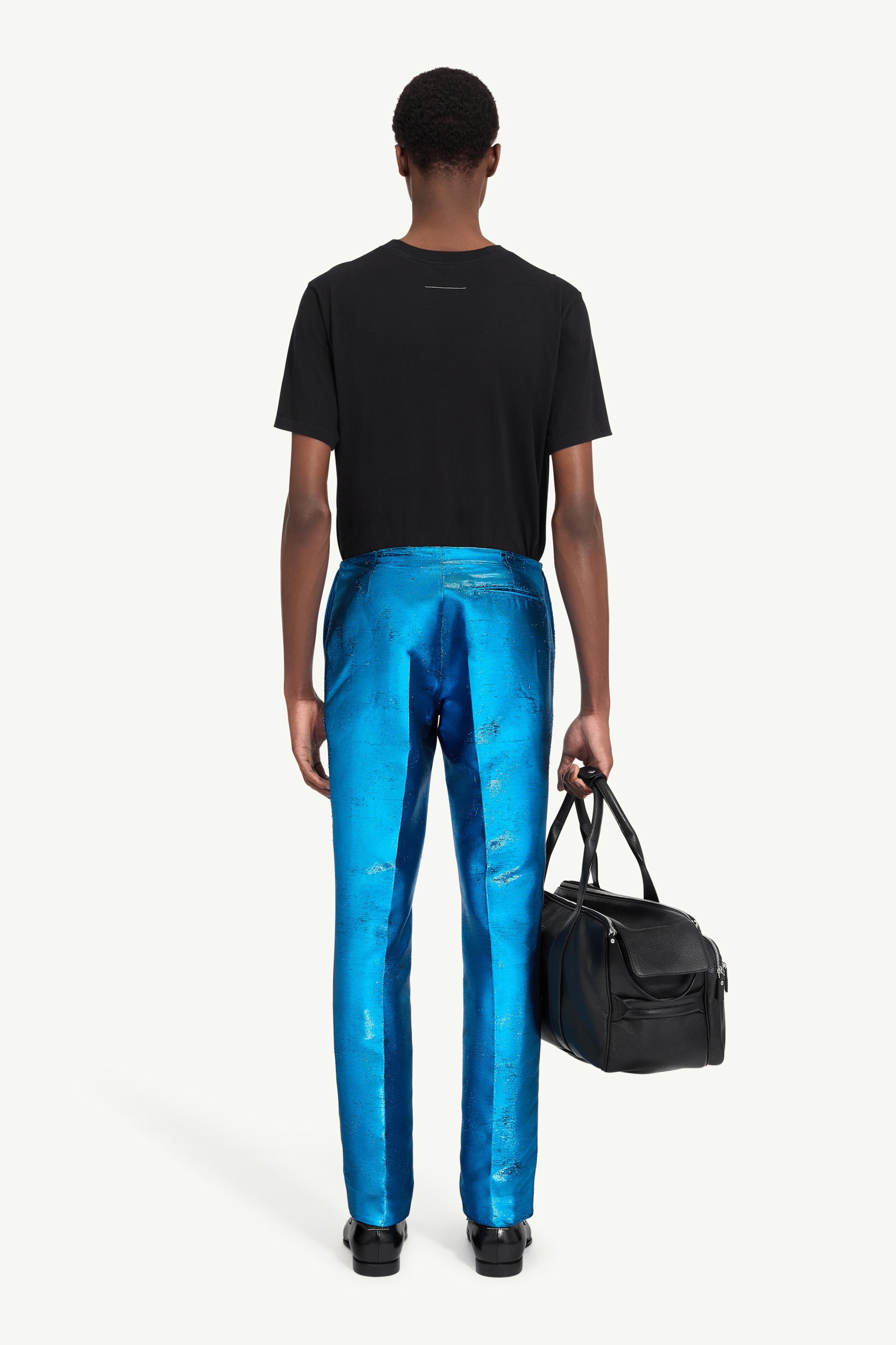 Distressed jacquard trousers - 4