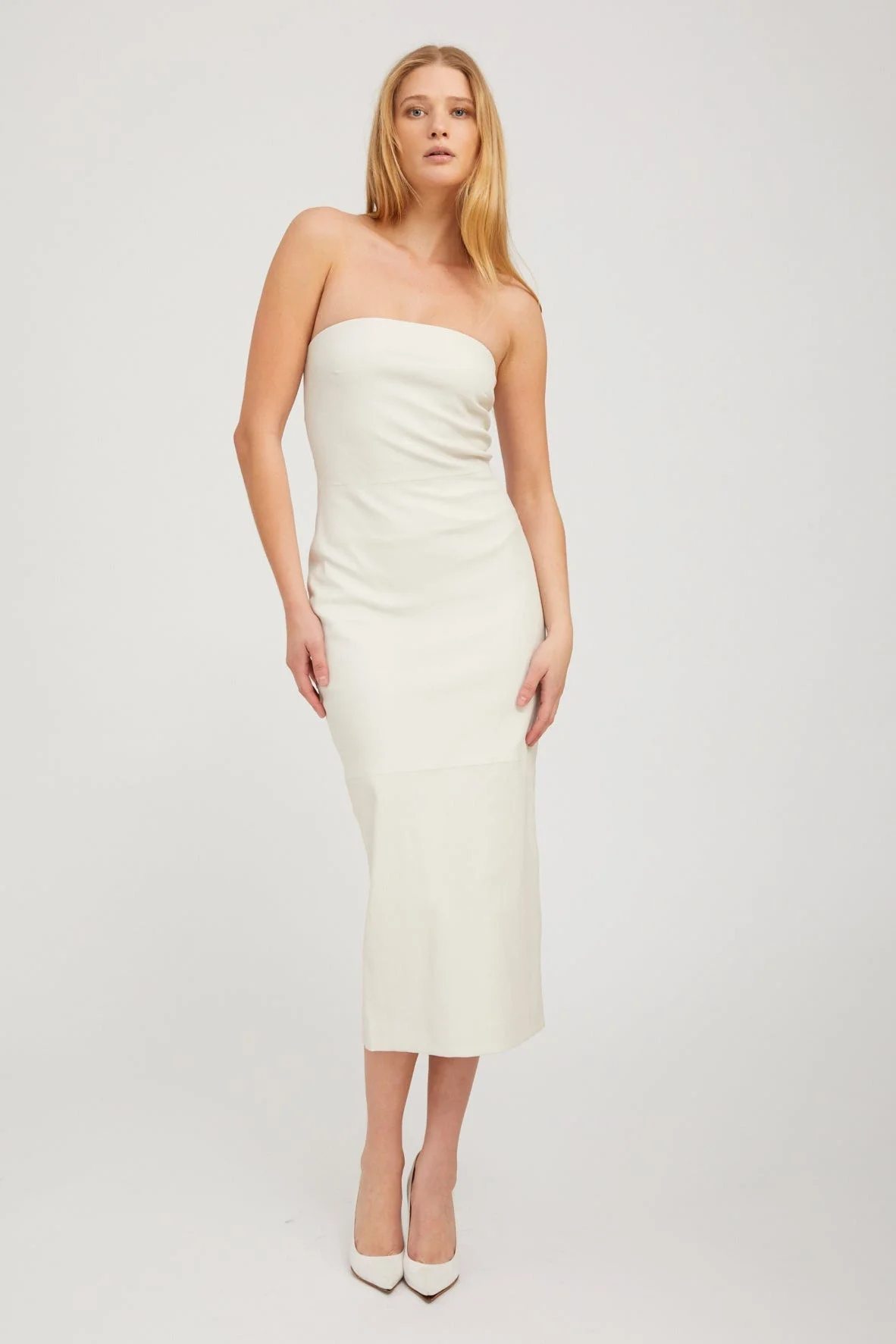 SHELL LEATHER TUBE DRESS - 1