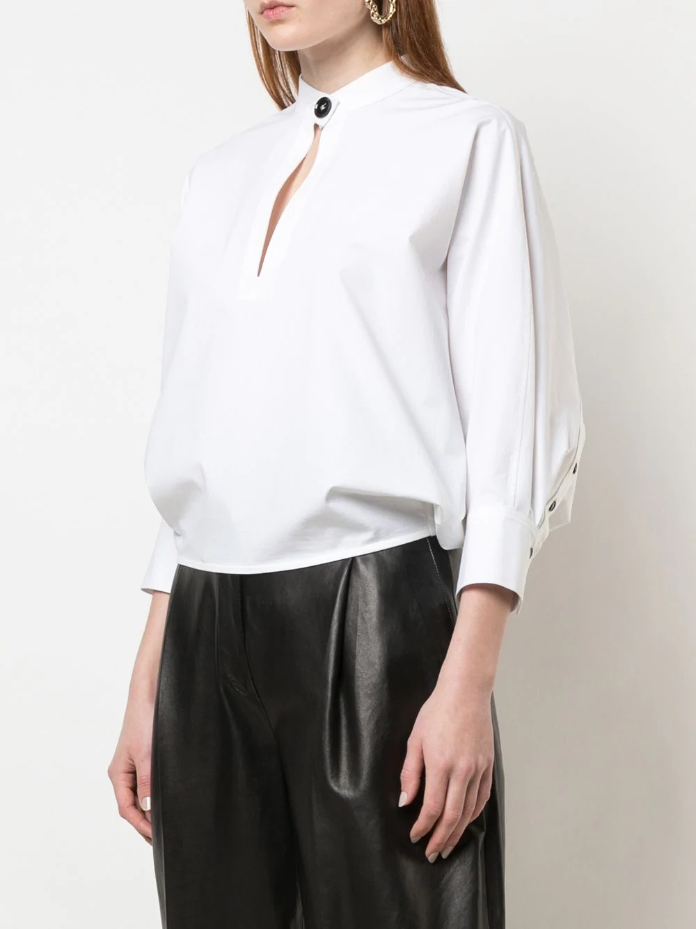 keyhole neck blouse - 3