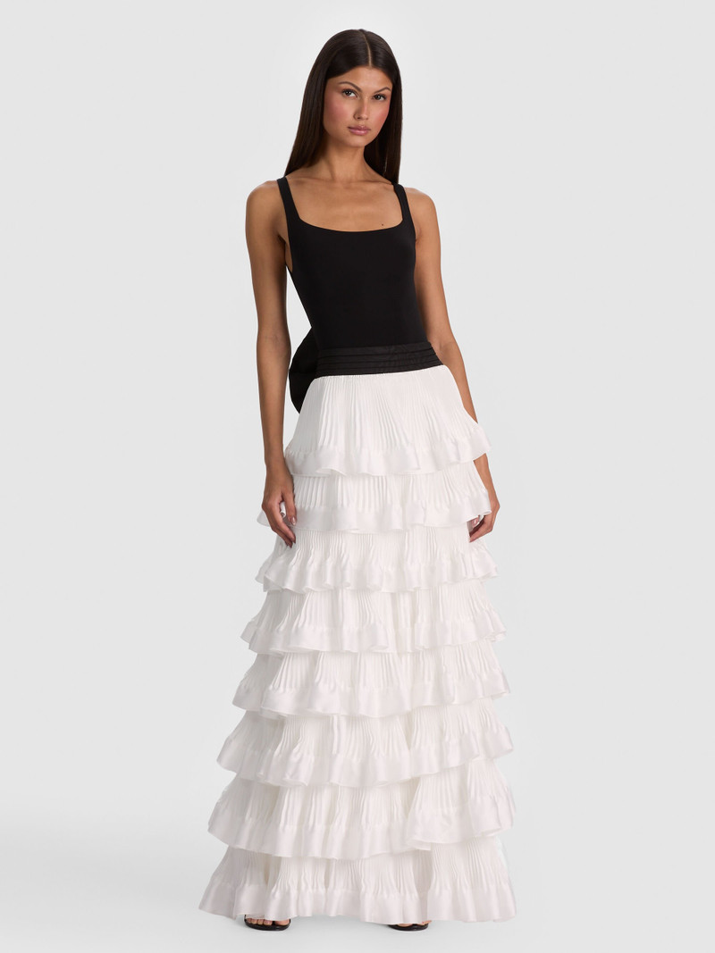 AVANA BOW BACK TIERED GOWN SKIRT 3