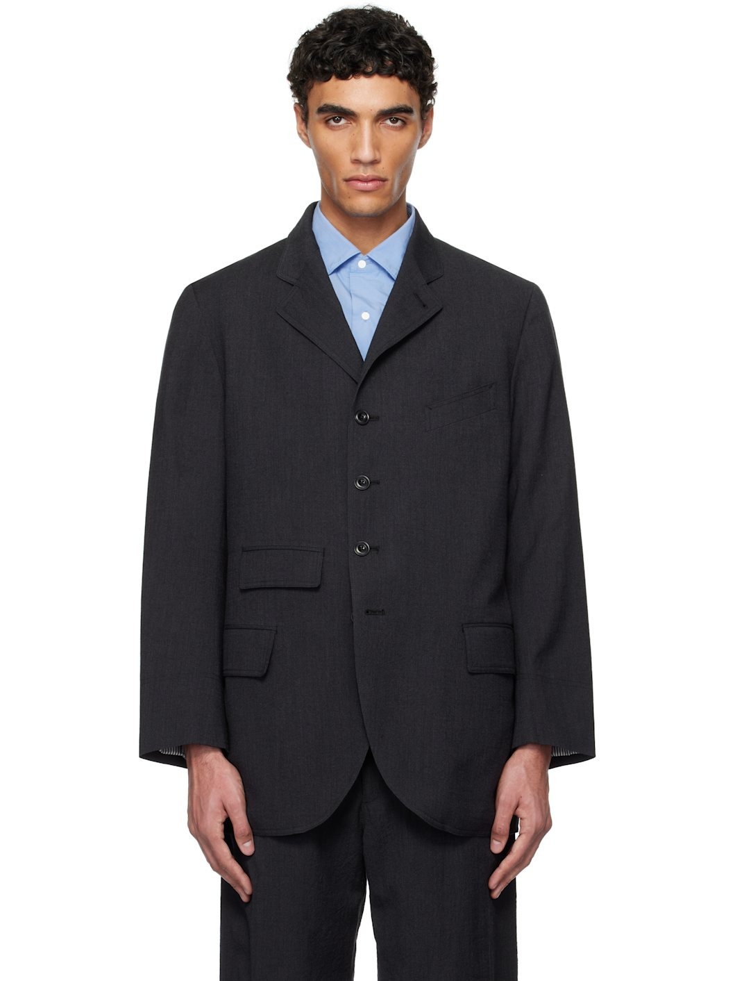 Gray Sack Blazer - 1