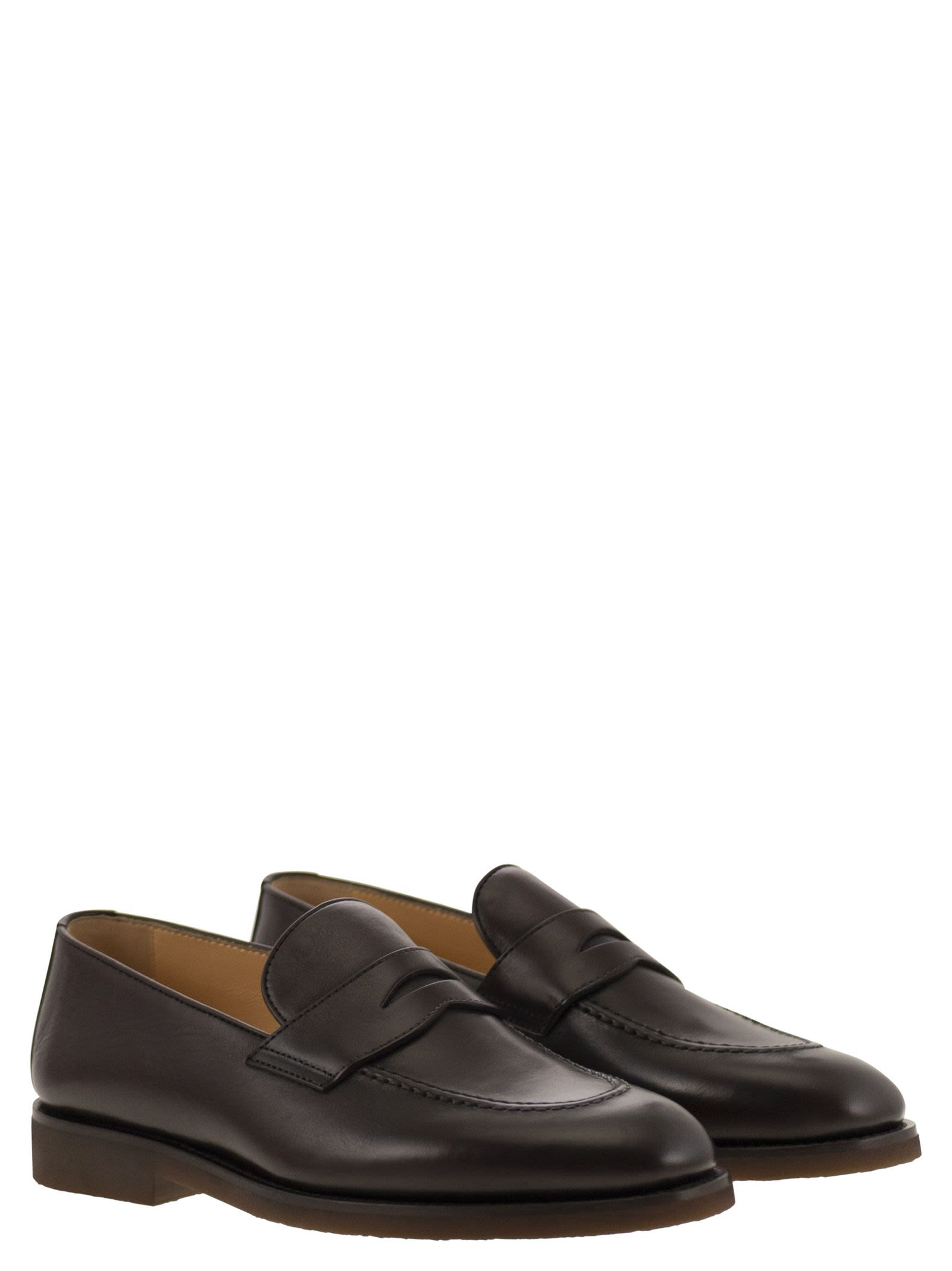 Brunello Cucinelli Men Calfskin Penny Loafer - 4