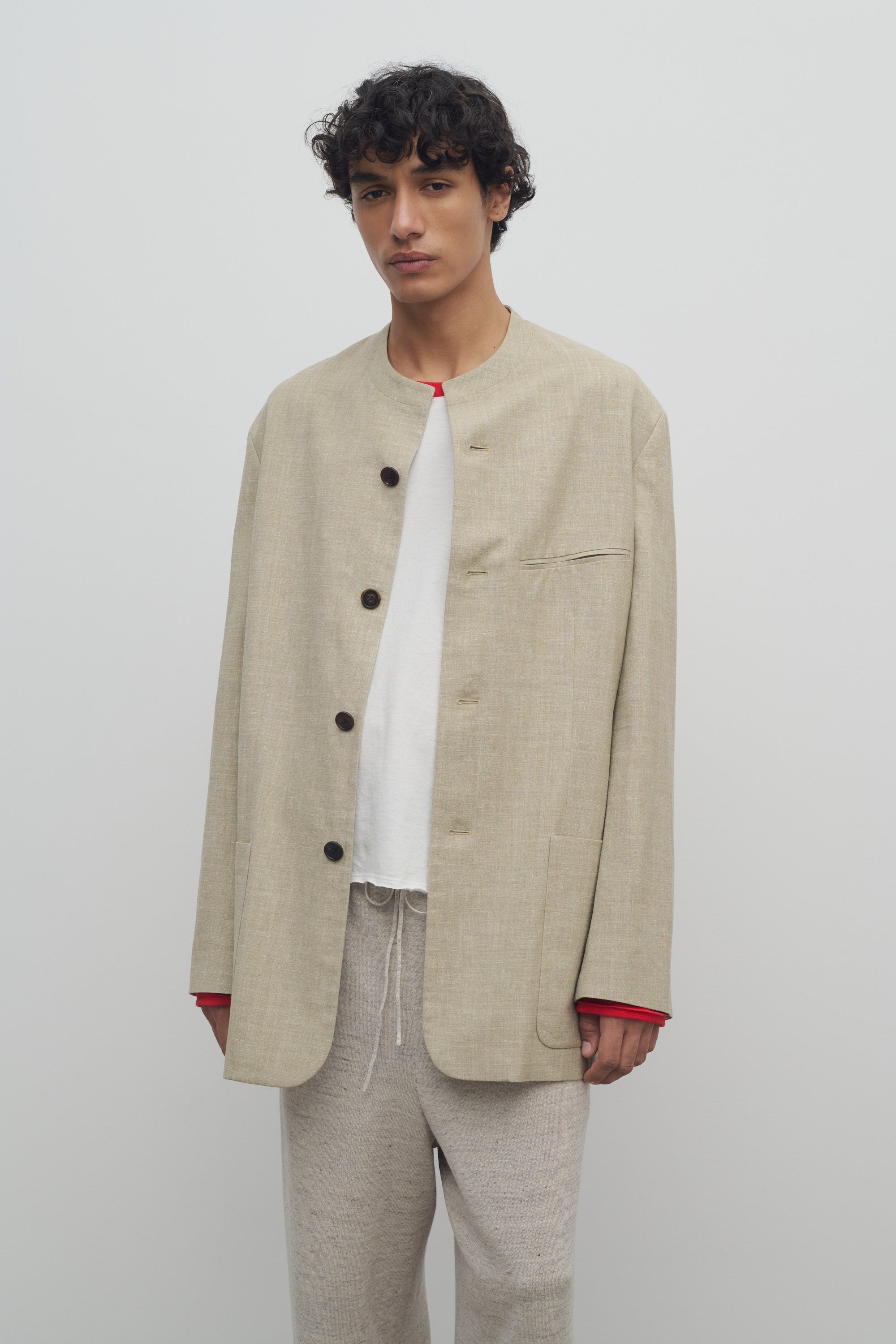 Casimir Jacket in Silk, Linen, and Virgin Wool - 3