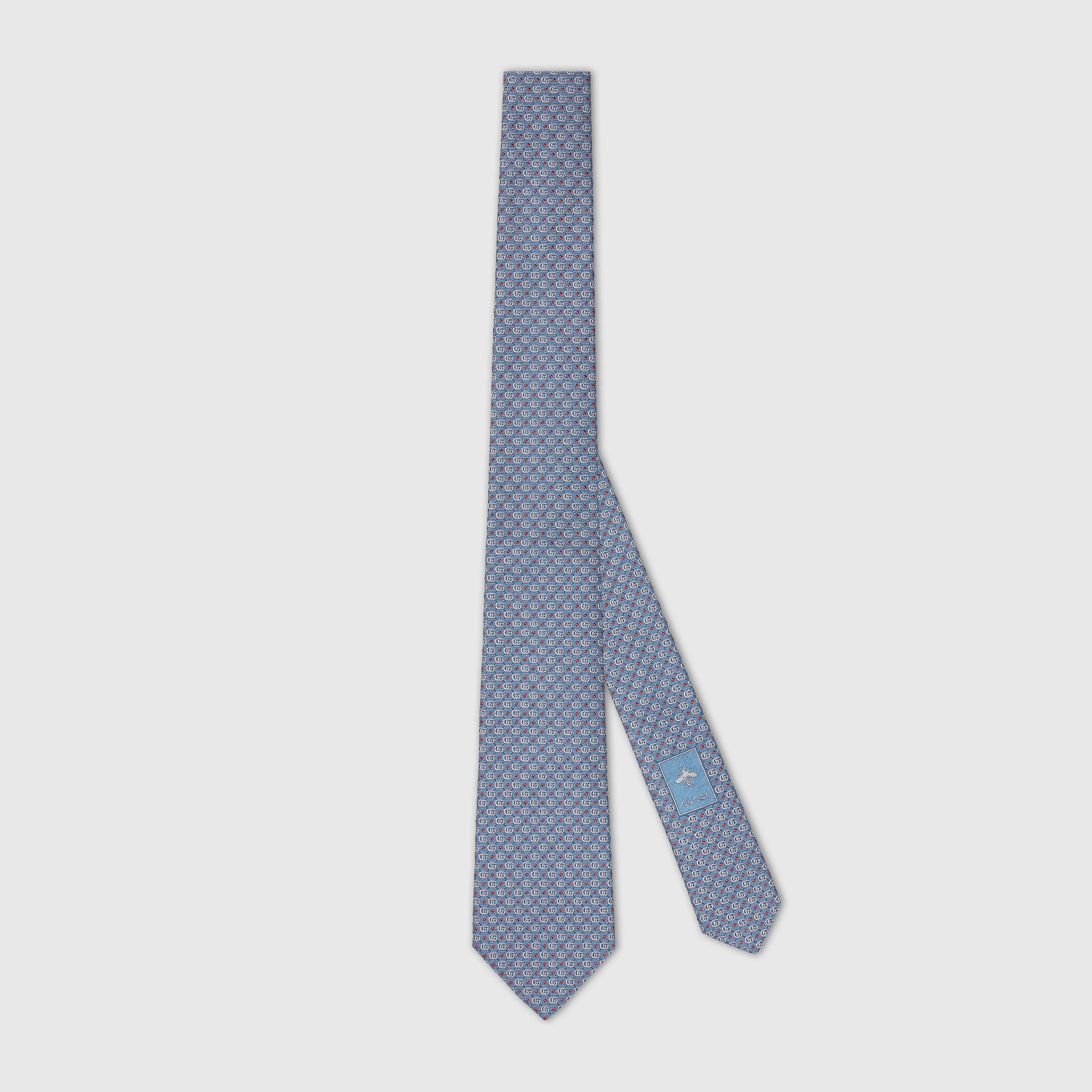 Double G silk jacquard tie - 1