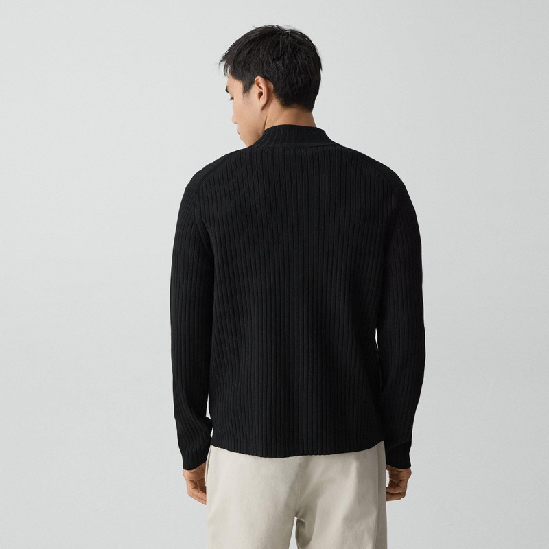 Ribbed Full-Zip Cardigan in Light Bilen 4