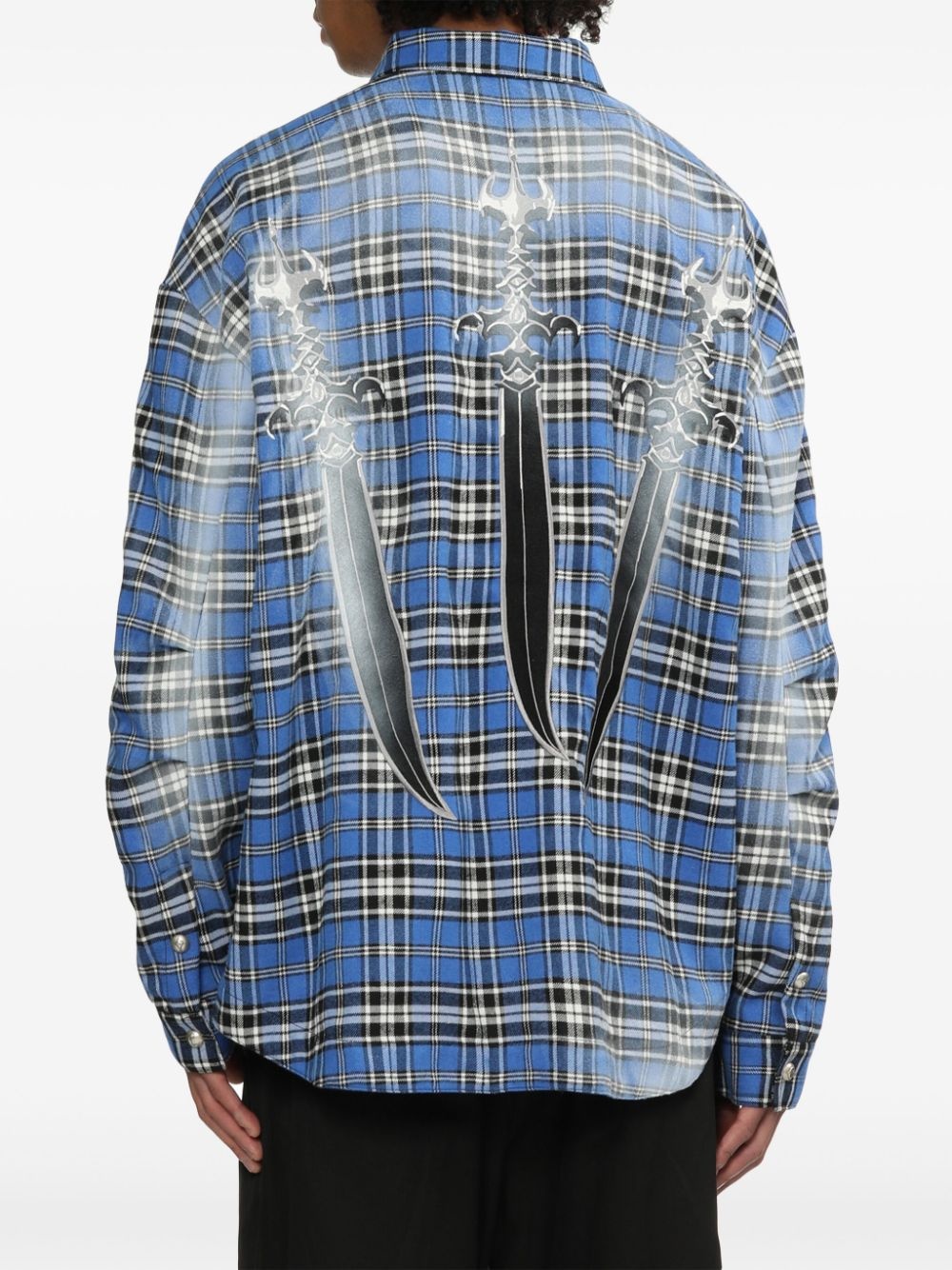 check-pattern shirt - 4