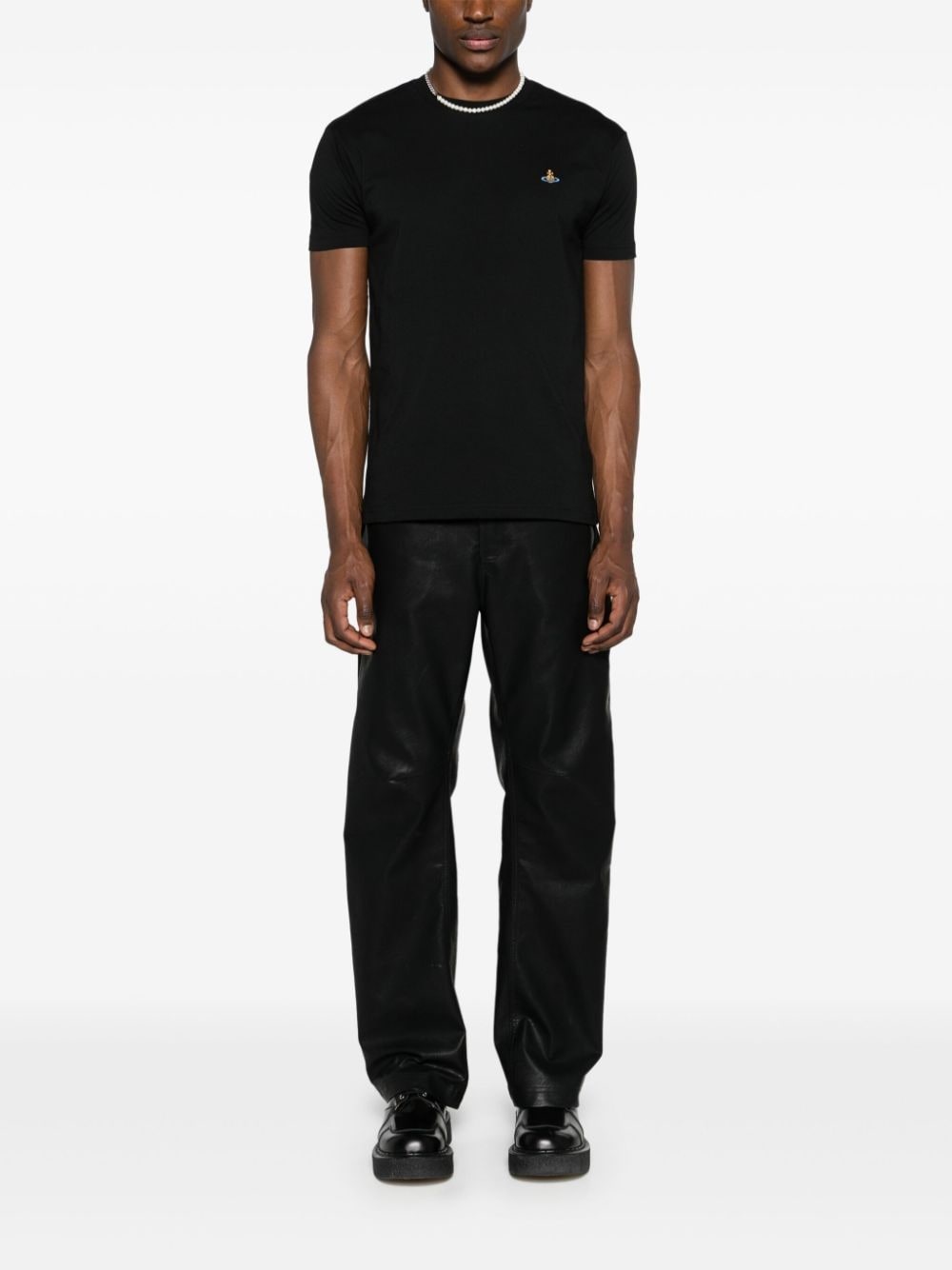 Orb-embroidered cotton T-shirt - 3