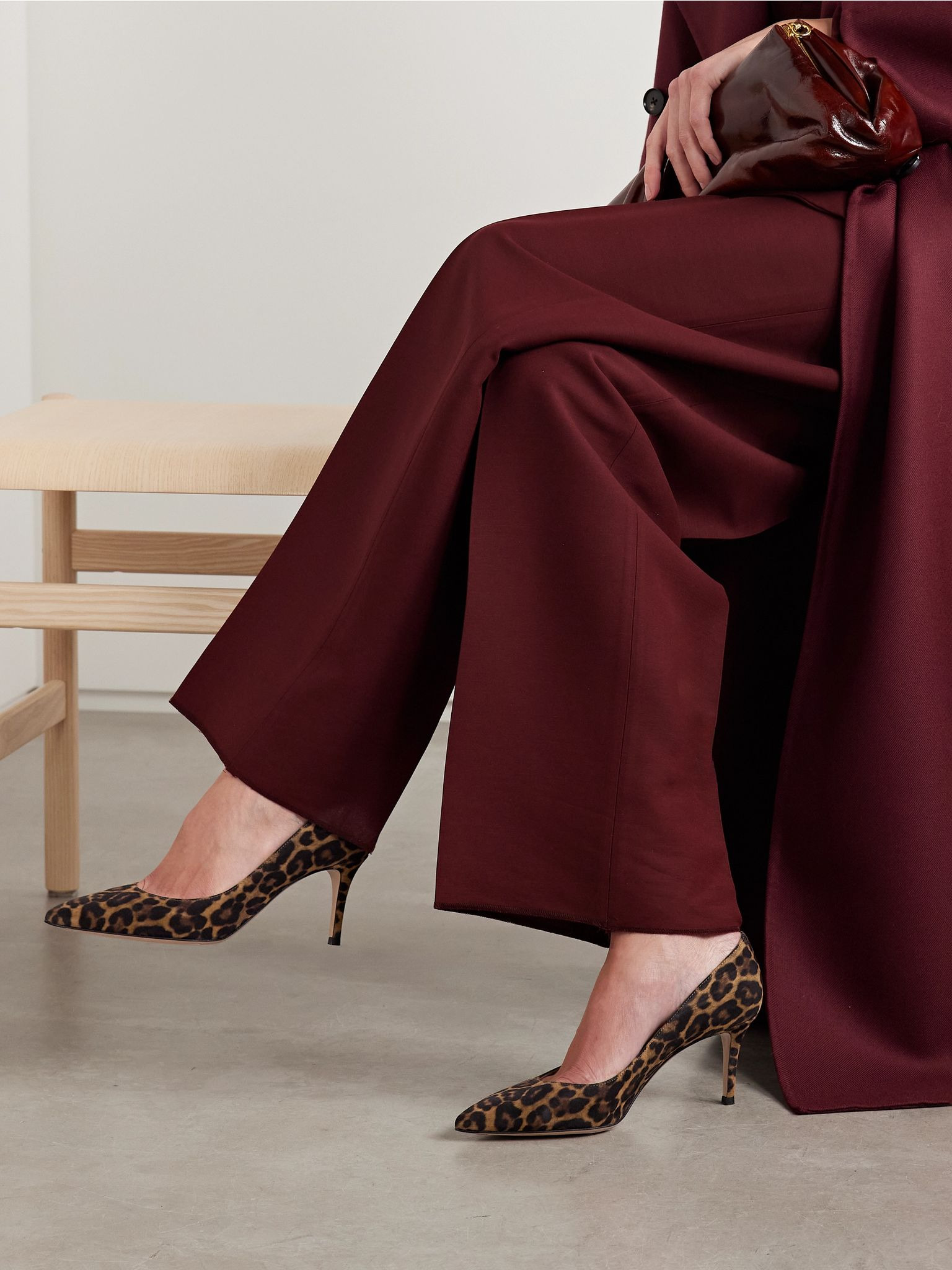Gianvito 70 leopard-print suede pumps Leopard print - 2