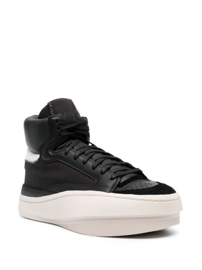 Y-3 Centennial panelled leather sneakers outlook