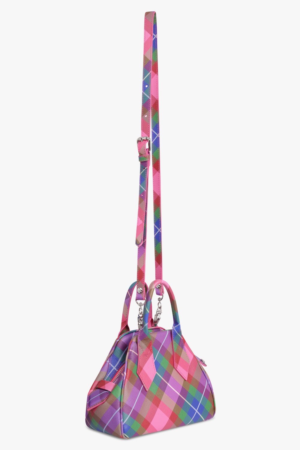 YASMINE PRINT SMALL BAG | CANDY TARTAN - 2