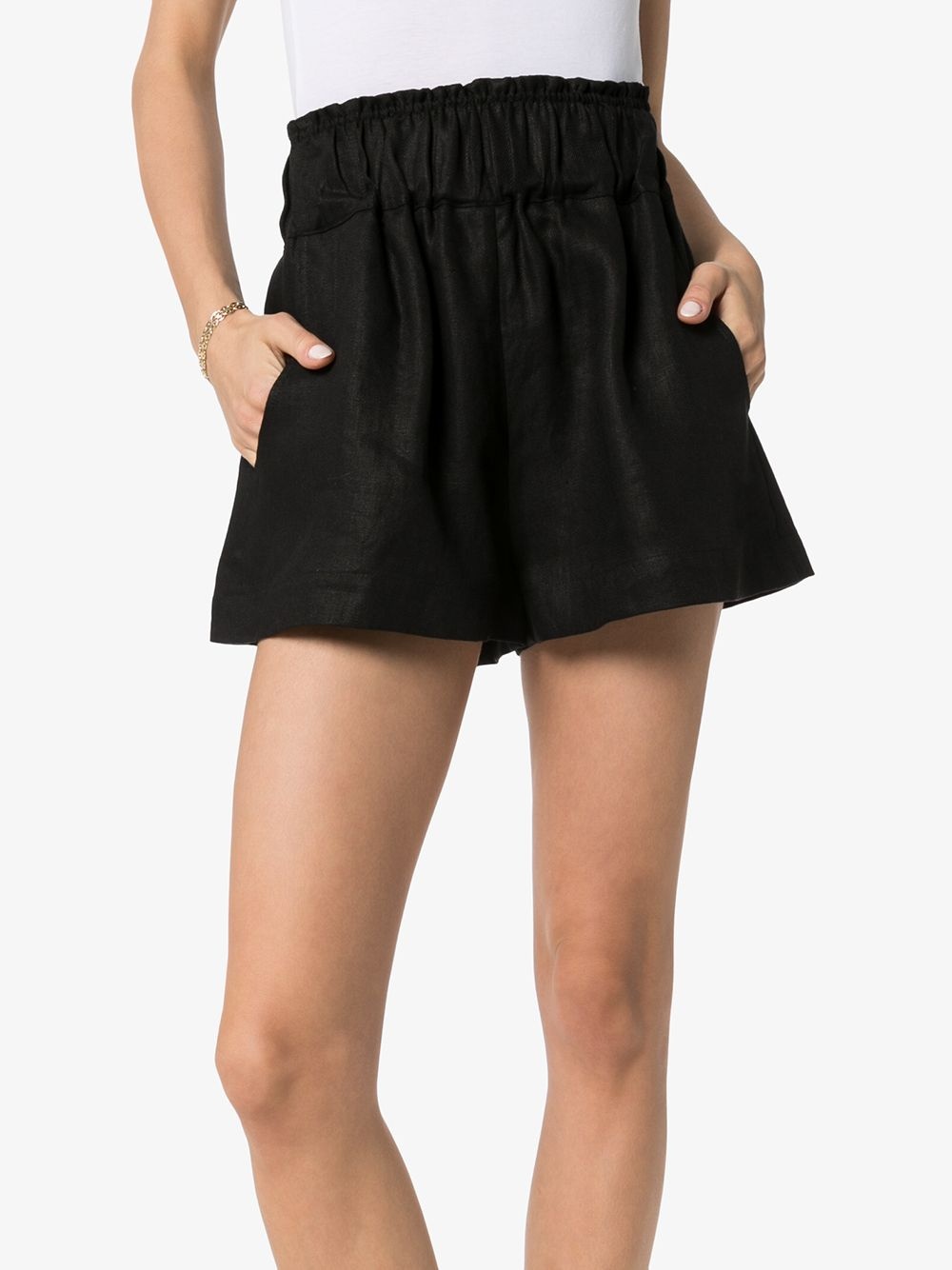 ruched waist shorts - 3