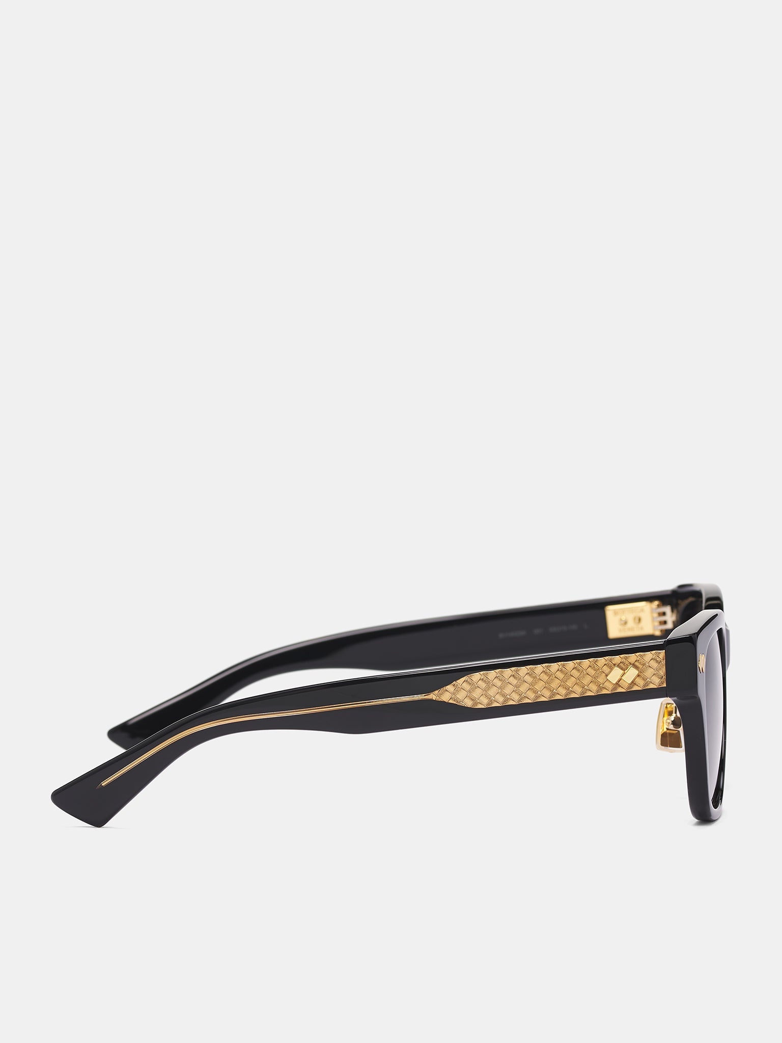 Black Intrecciato Square Sunglasses - 2