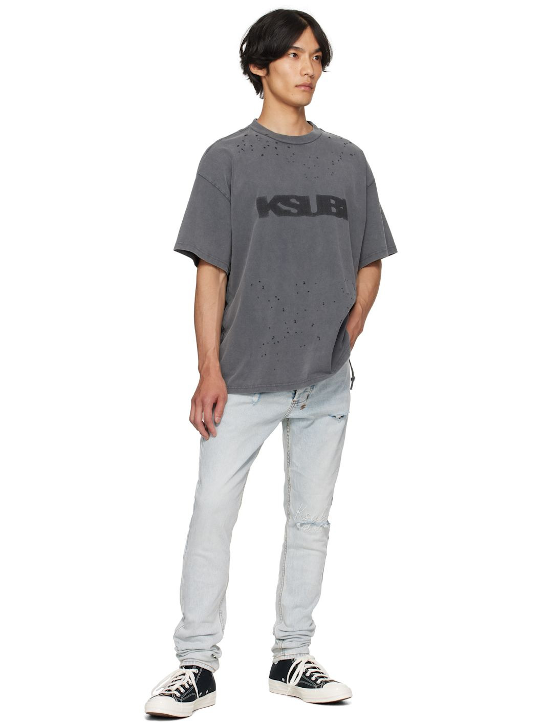 Gray Blasted Ekcess S/S T-shirt - 4