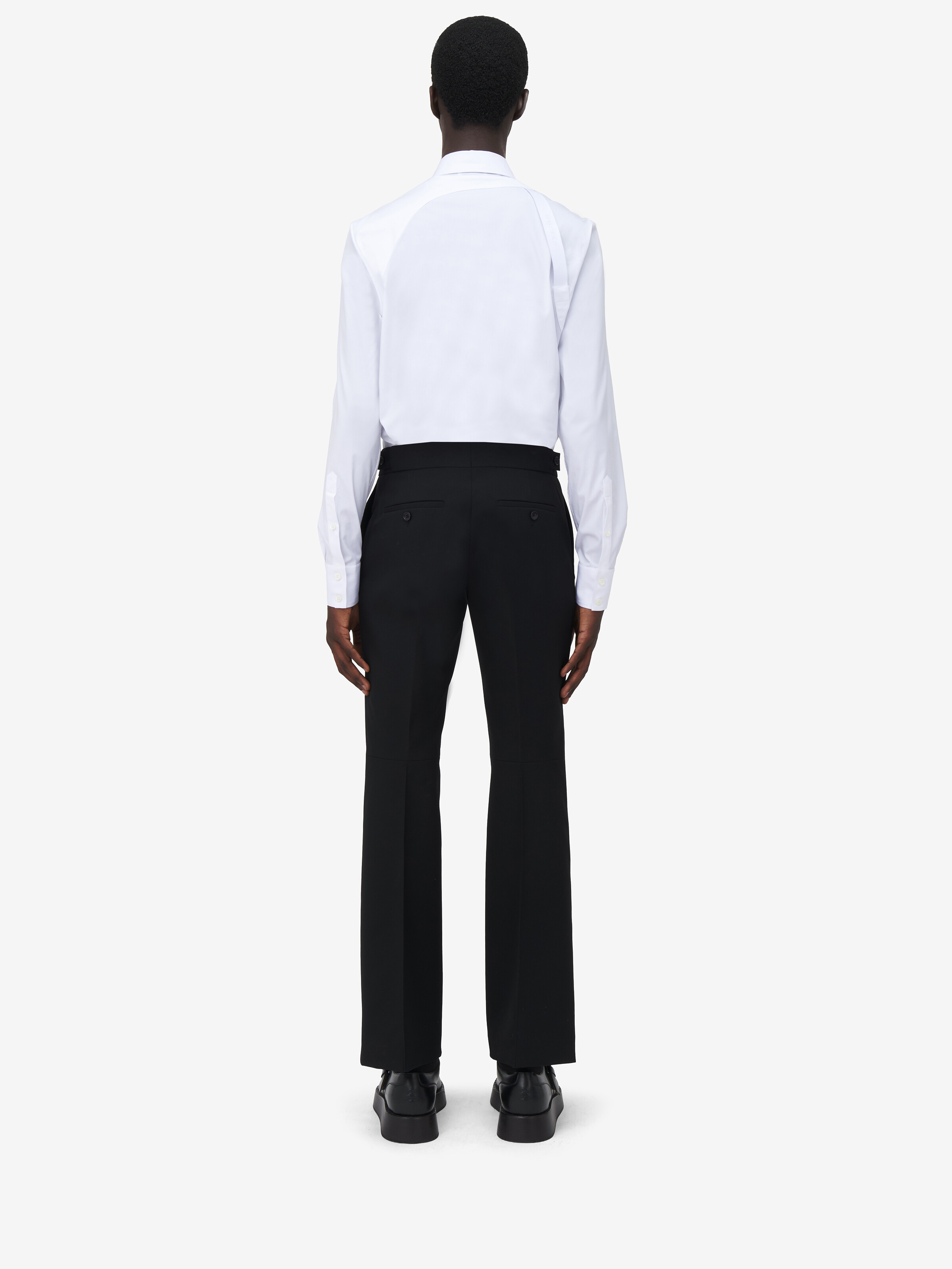 Low-Waisted Kickback Trousers - 4
