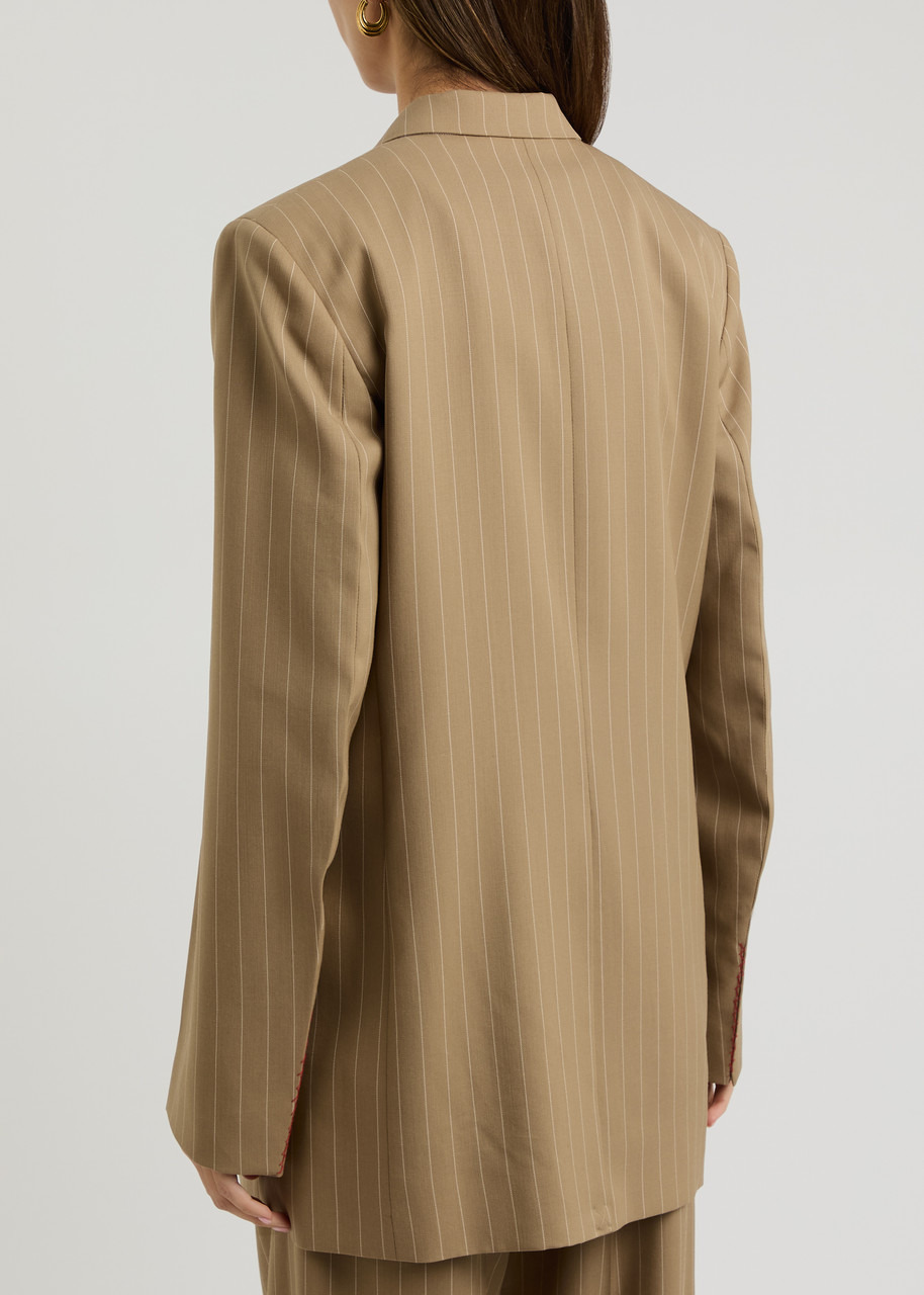 Victoria Beckham Pinstriped Double-breasted Wool Blazer - 3