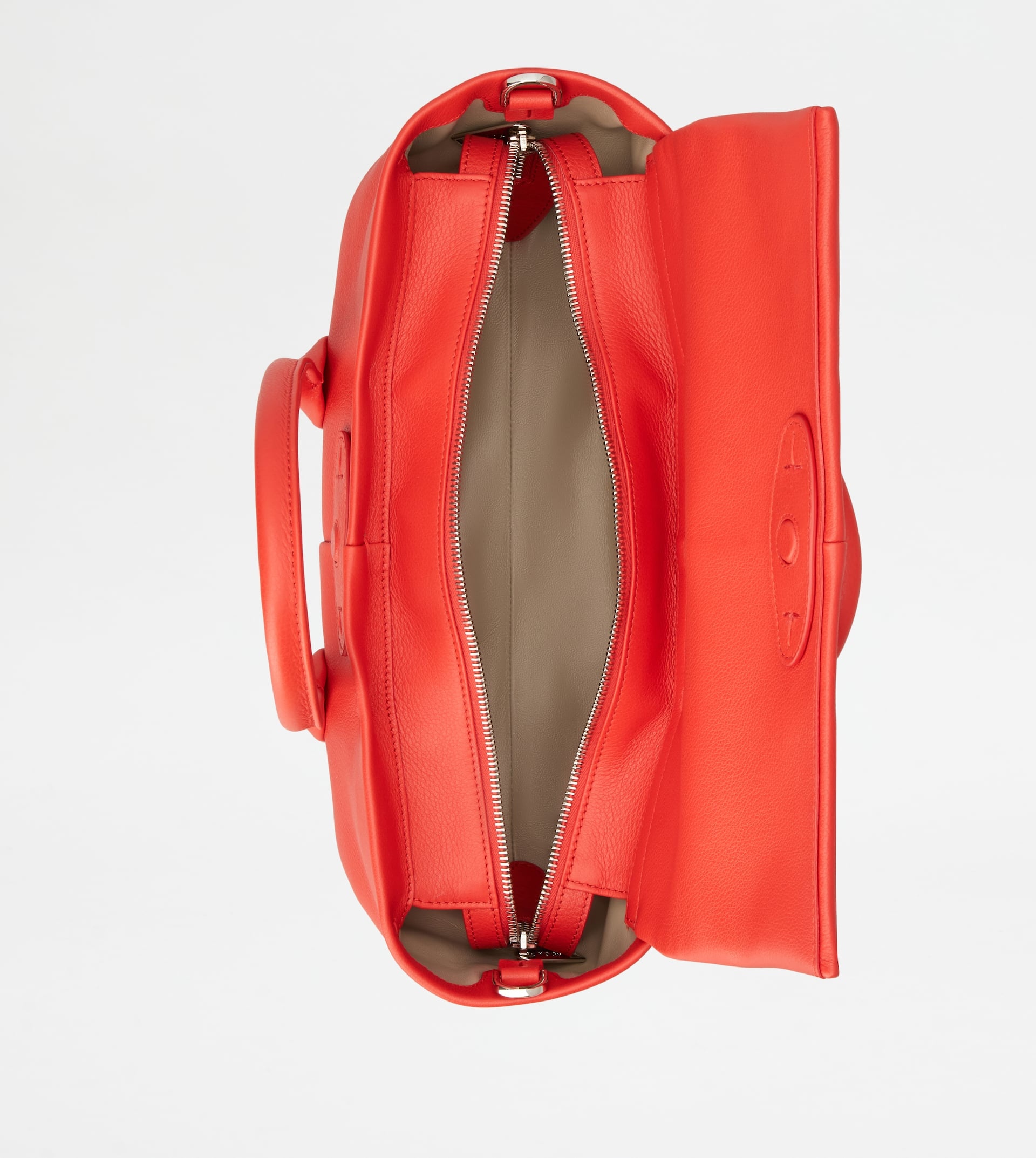 TOD'S DI BAG REVERSE FLAP IN LEATHER SMALL - RED - 7