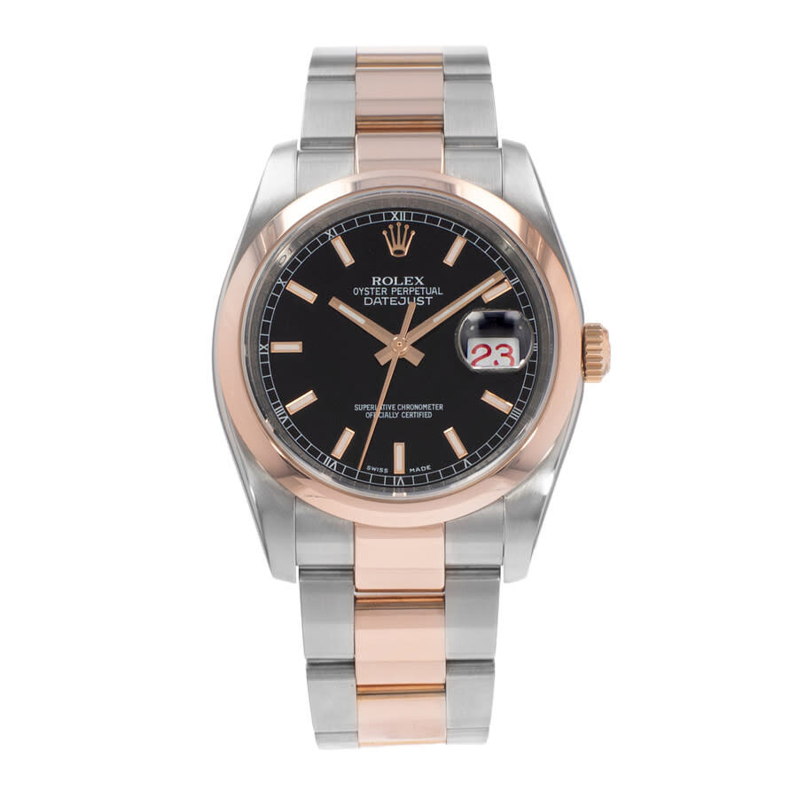Pre-owned Rolex Datejust 36 Automatic Chronometer Black Dial Men's Watch 116201 BKSO - 2