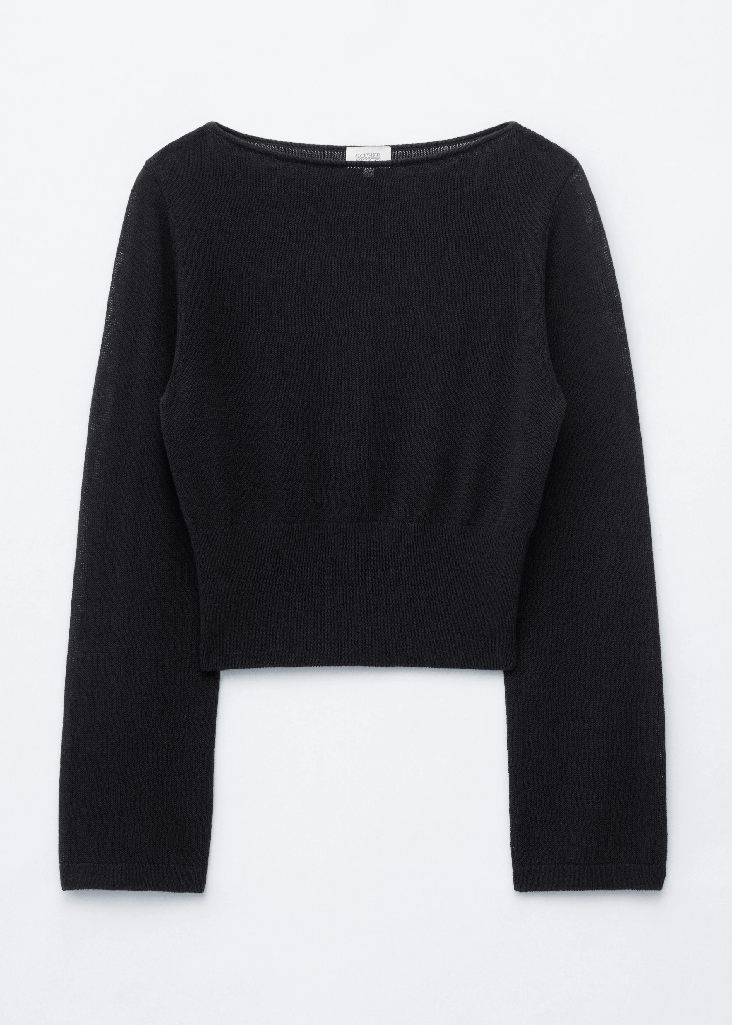 Rolled Edge Boat-Neck Top - 1