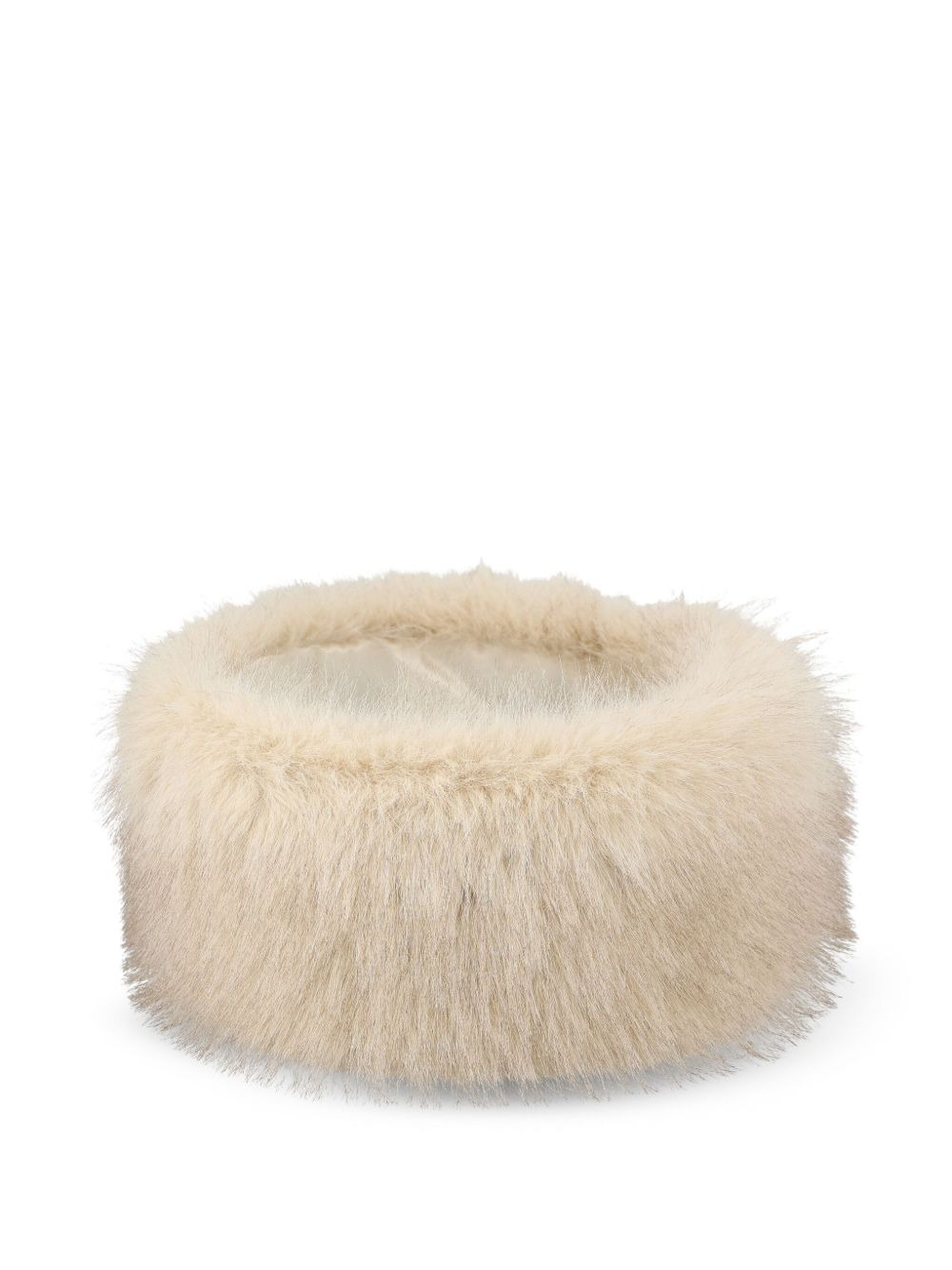 faux-fur logo-plaque hat - 2