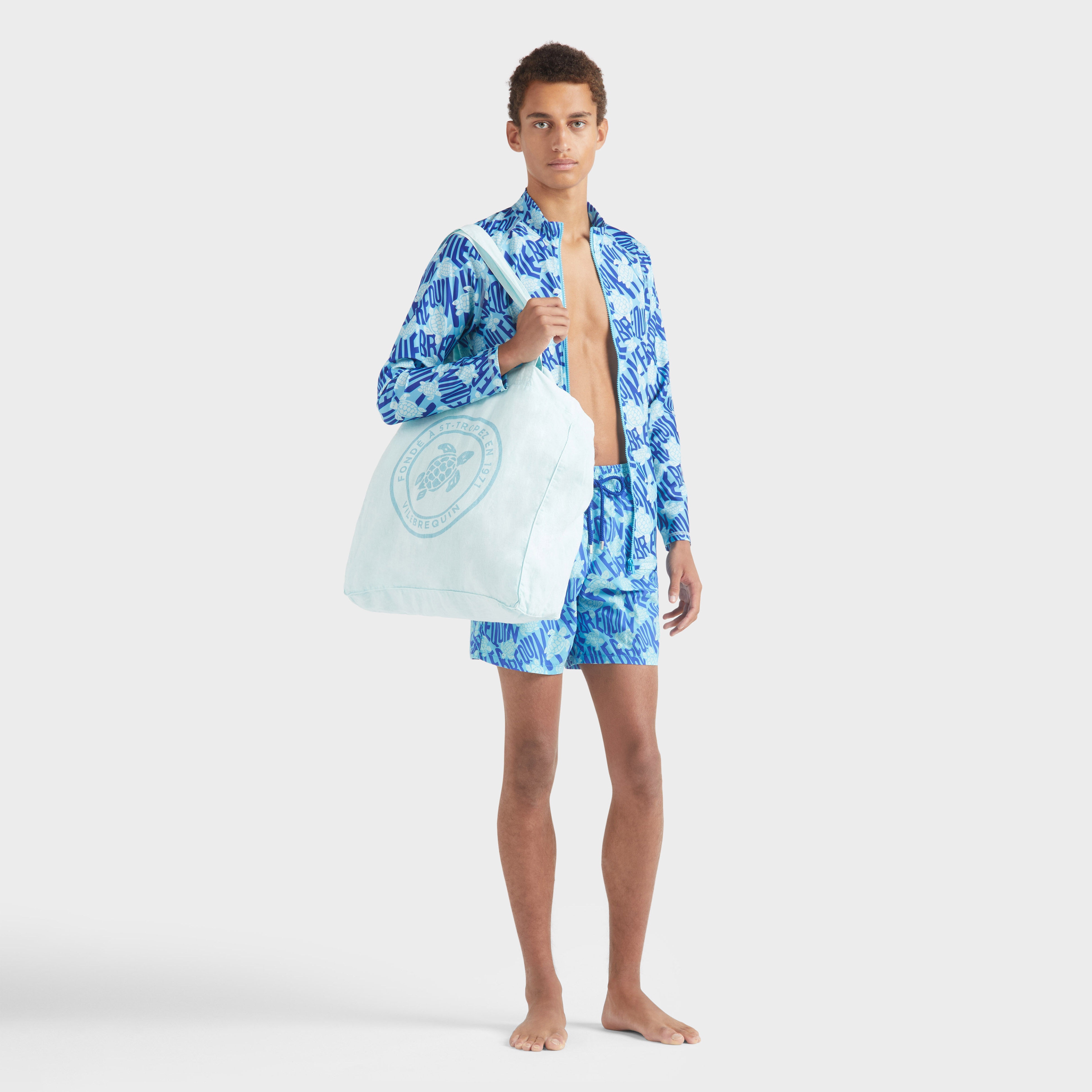 Men Zipped Long Sleeves Rashguard Ronde des tortues Logo - 5