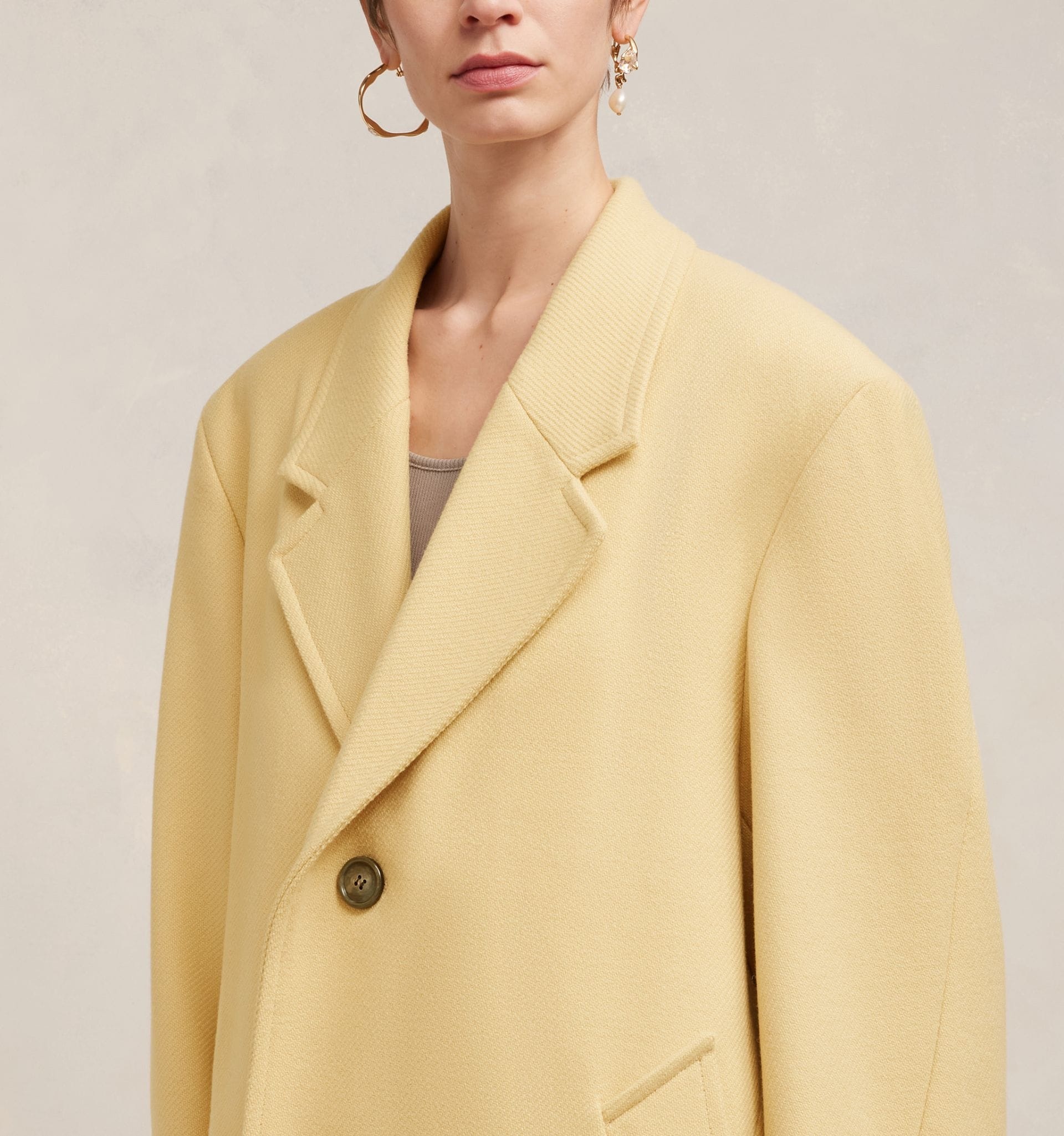 Three Buttons Oversized Coat - 7