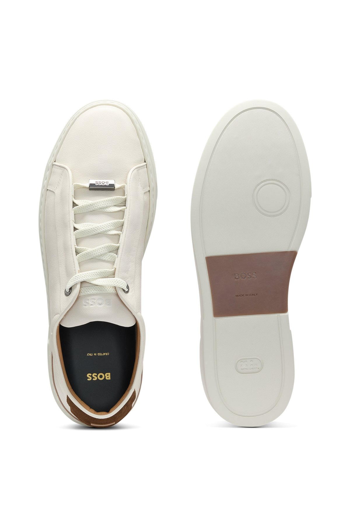 GARY LEATHER TRAINERS WITH SUEDE BACKTAB - 4