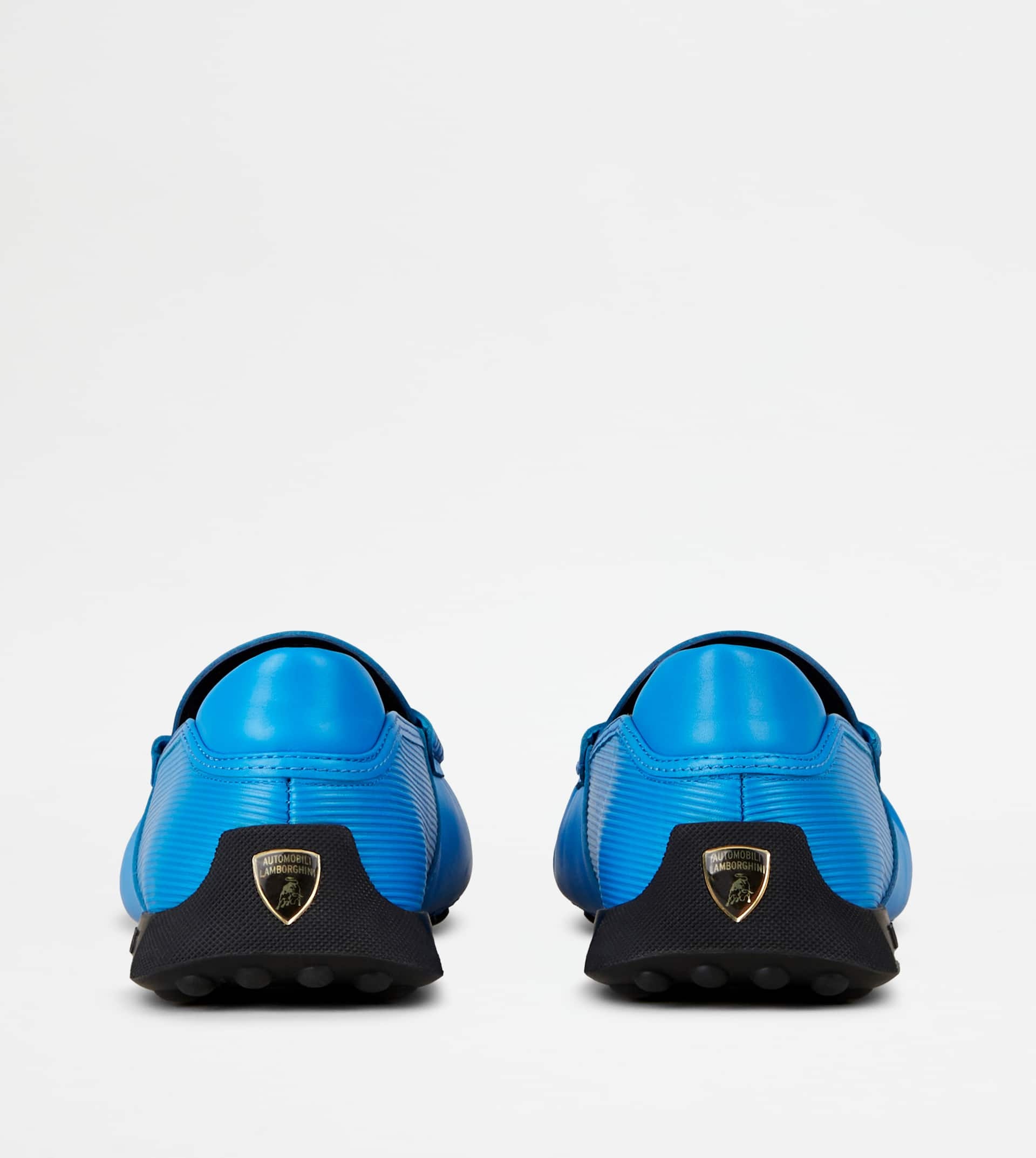 LOAFERS IN LEATHER - LIGHT BLUE, BLACK - 2