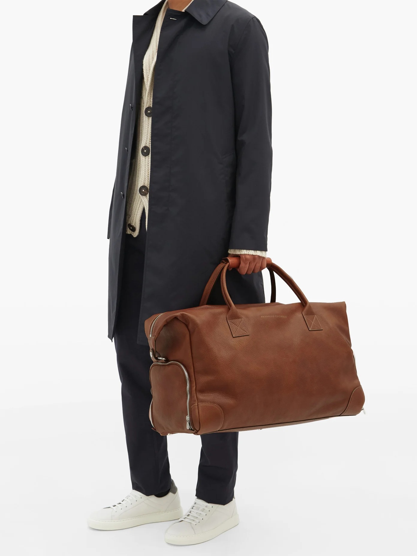 Grained-leather holdall - 2