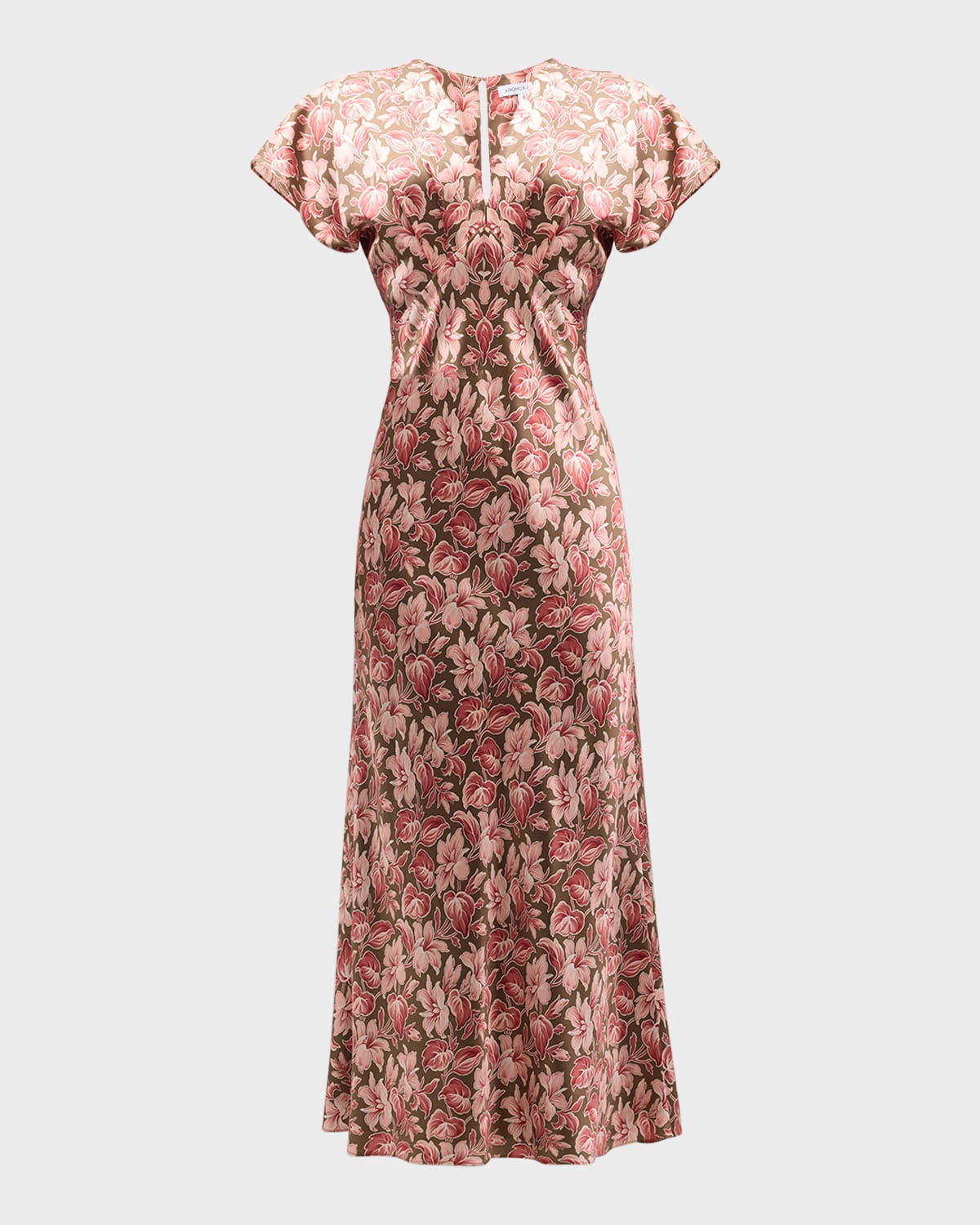 Seymour Floral Short-Sleeve Midi Dress - 1