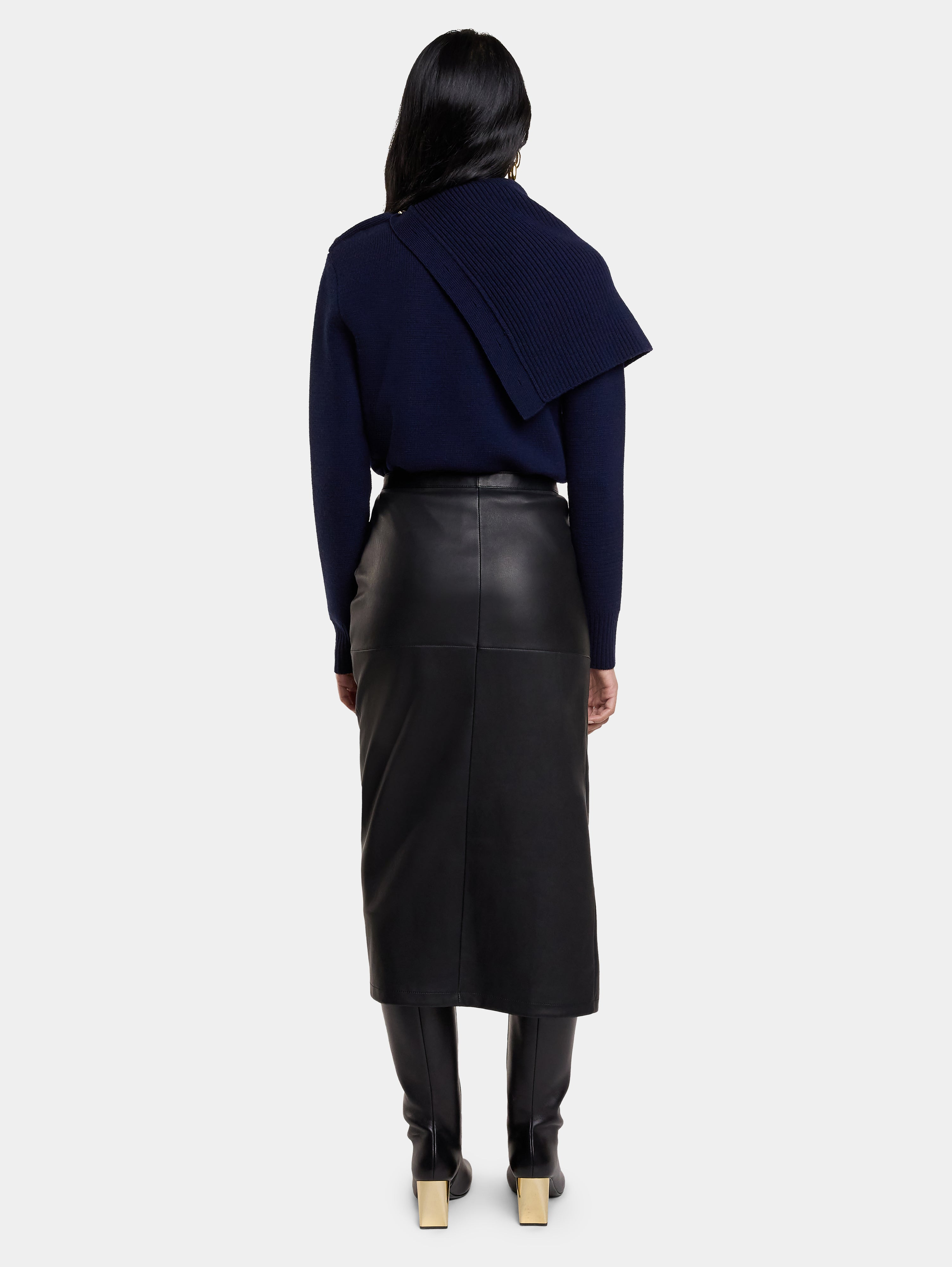 MIDI-SKIRT IN LAMBSKIN - 3